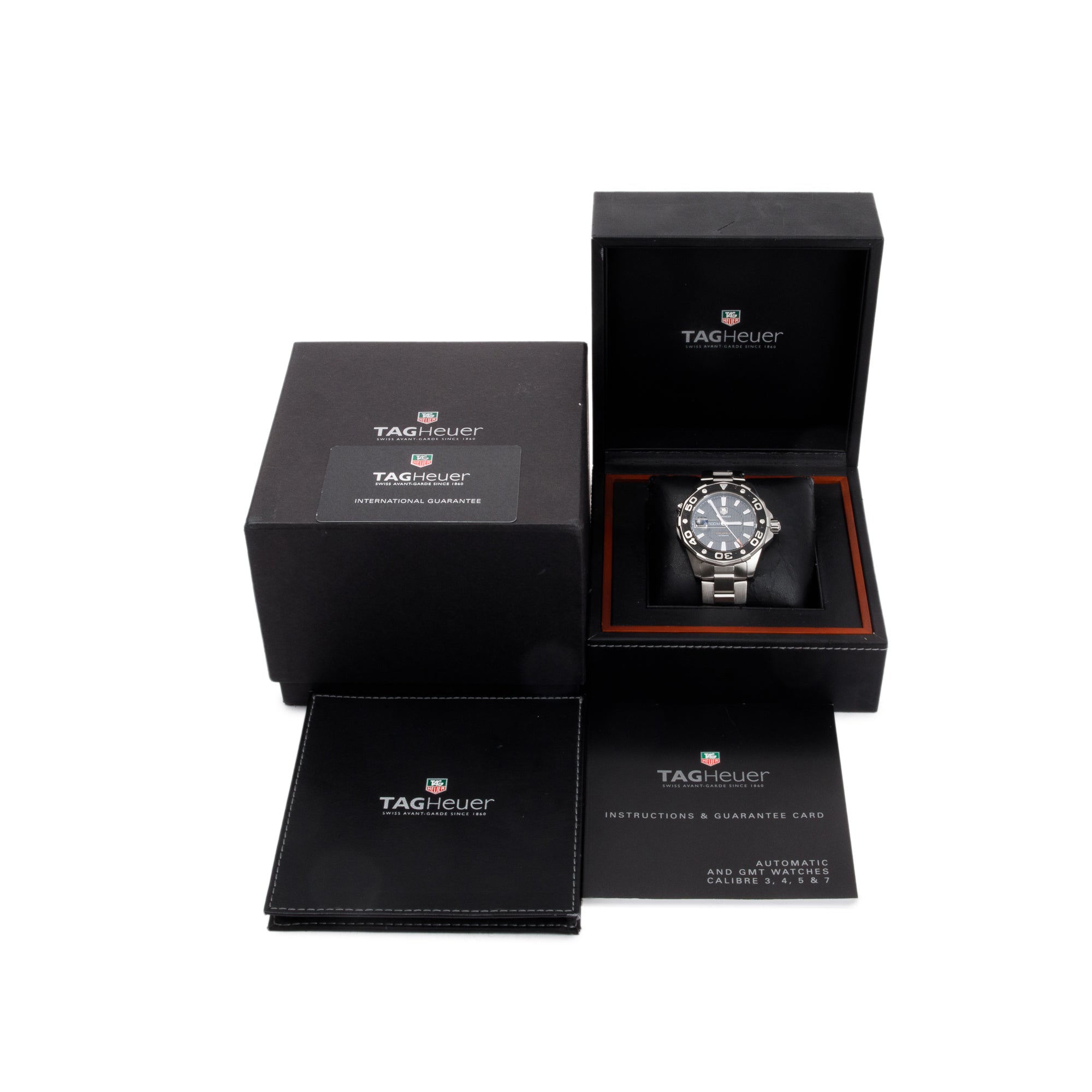 Tag Heuer Stainless Steel Aquaracer 500M Calibre 5 43 MM Automatic Watch w/ Box & Papers