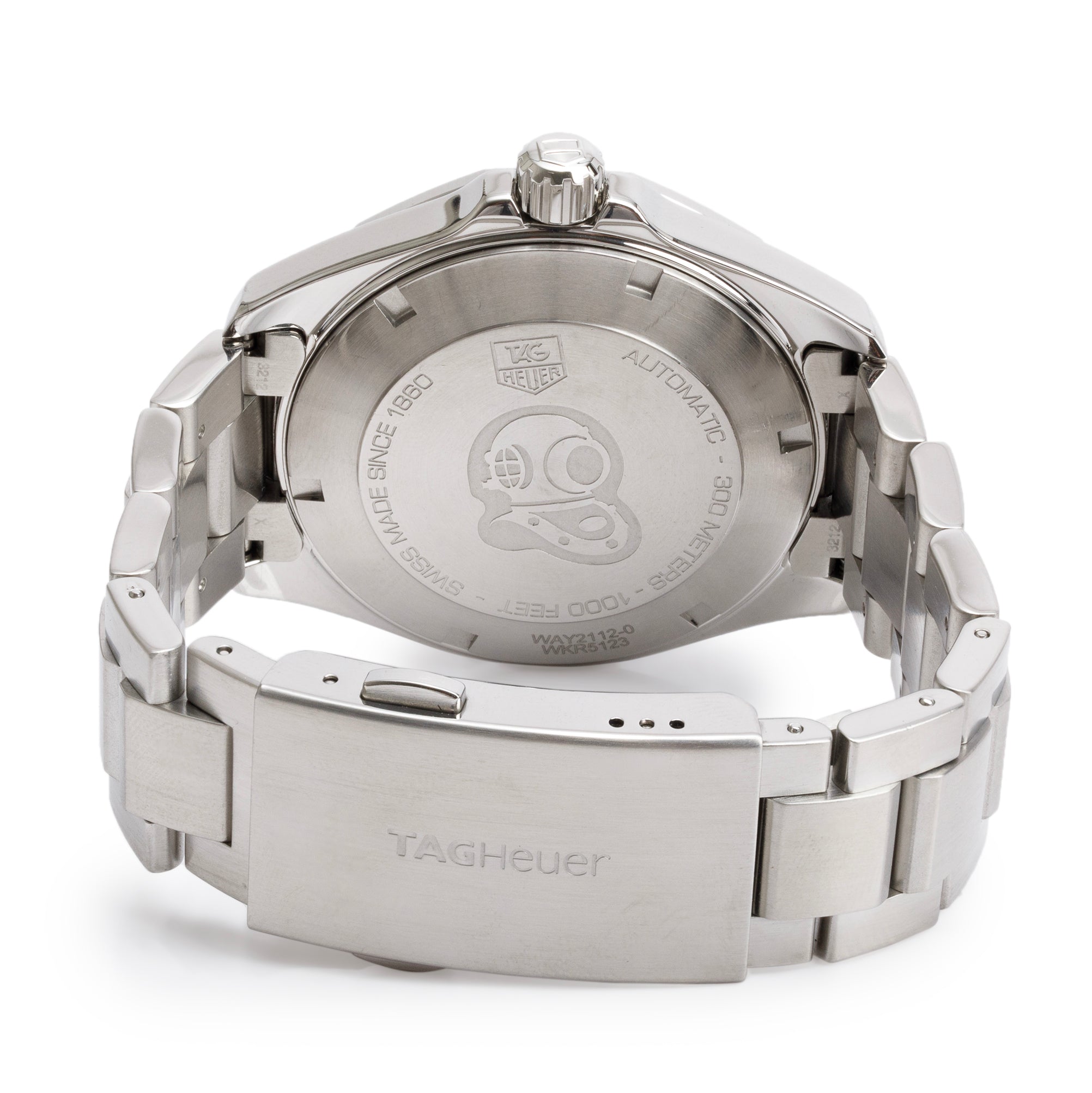 Tag Heuer Stainless Steel Aquaracer Blue Dial 40.5 MM Calibre 5 Automatic Watch WAY2112-0