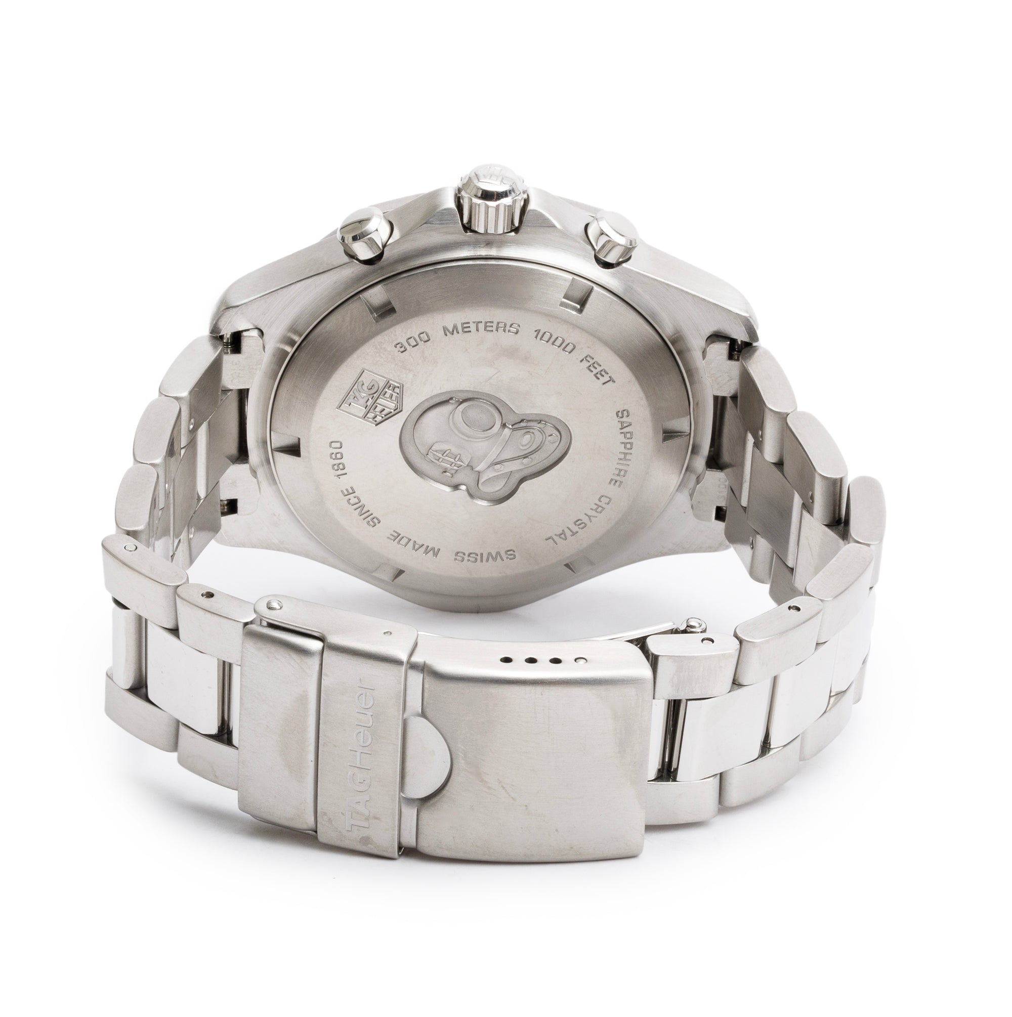 Tag Heuer Stainless Steel Aquaracer Blue Dial 41 MM Chronograph Quartz Watch CAF1112