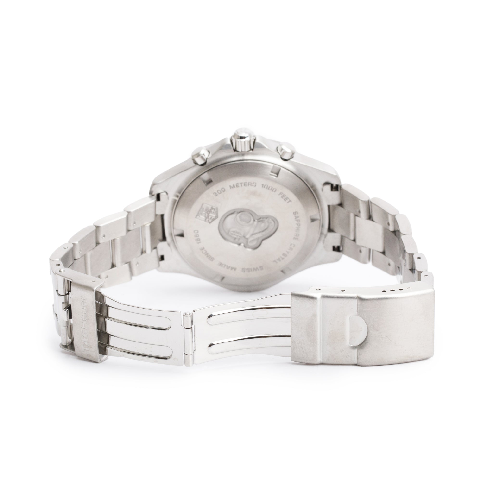 Tag Heuer Stainless Steel Aquaracer Blue Dial 41 MM Chronograph Quartz Watch CAF1112