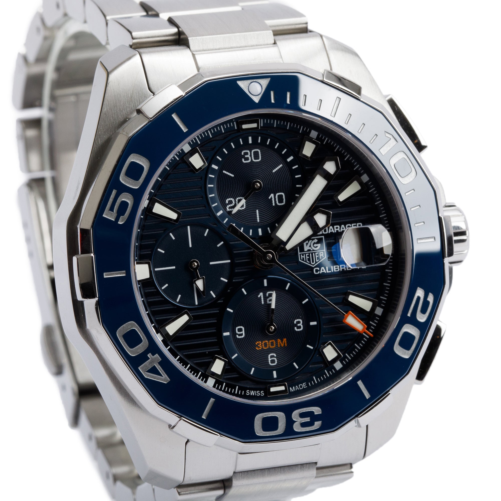 Tag Heuer Stainless Steel Aquaracer Calibre 16 43 MM Automatic Chronograph Watch CAY211B