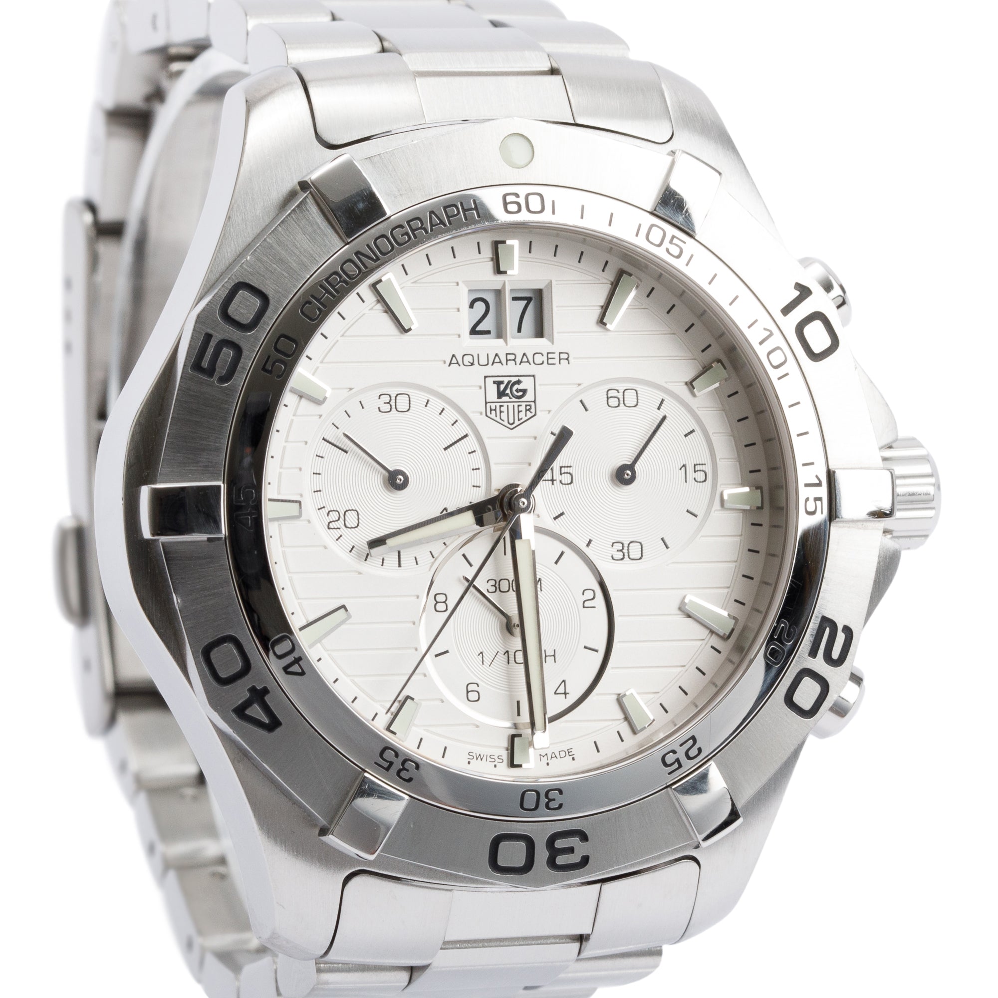 Tag Heuer Stainless Steel Aquaracer Chronograph 43 MM Watch