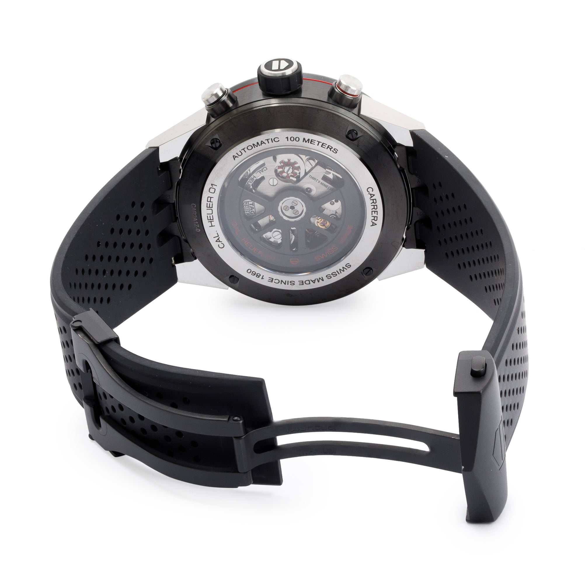 Tag Heuer Stainless Steel & Black PVD Carrera 45 MM Automatic Chronograph Watch