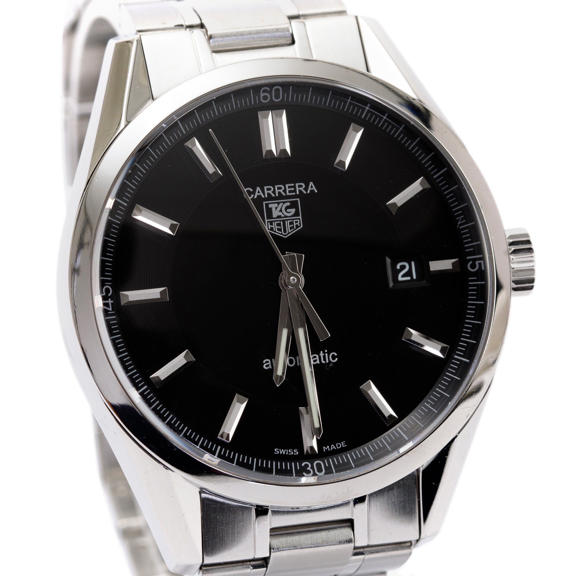 Tag Heuer Stainless Steel Carrera 39 MM Automatic Watch