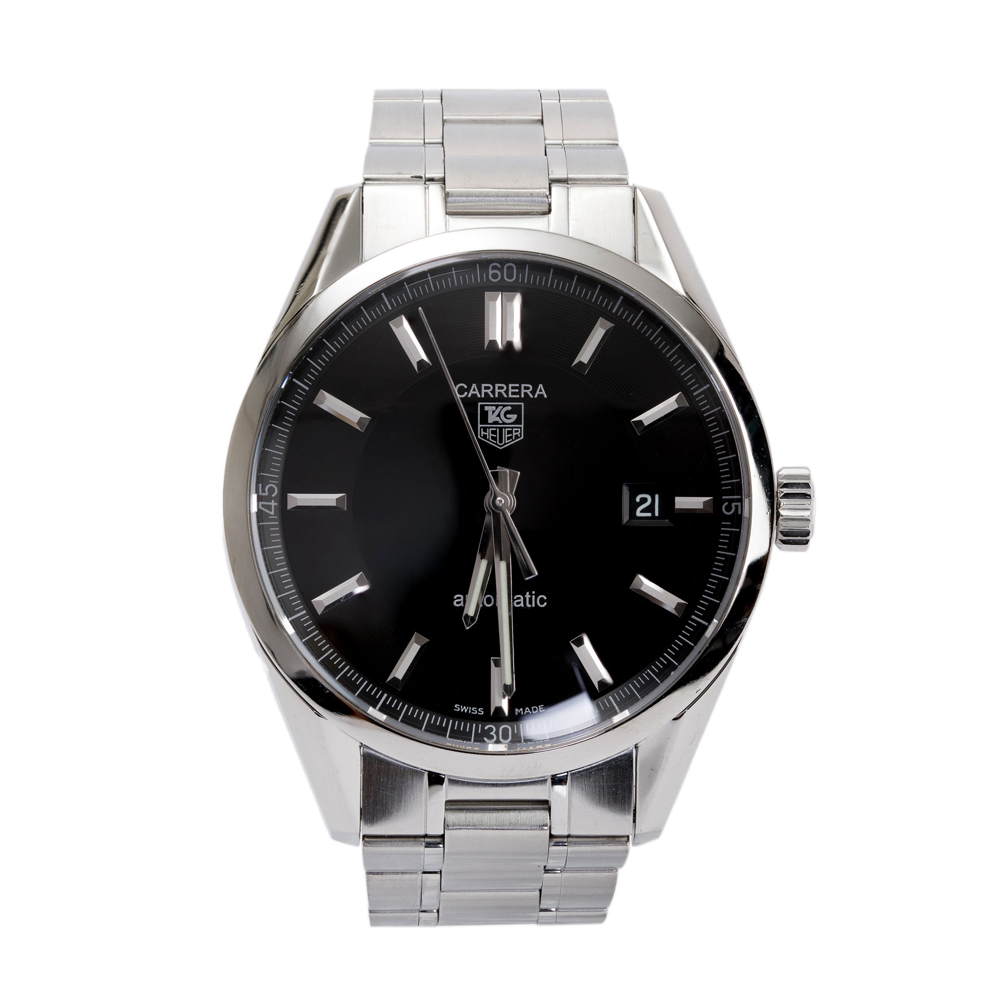 Tag Heuer Stainless Steel Carrera 39 MM Automatic Watch