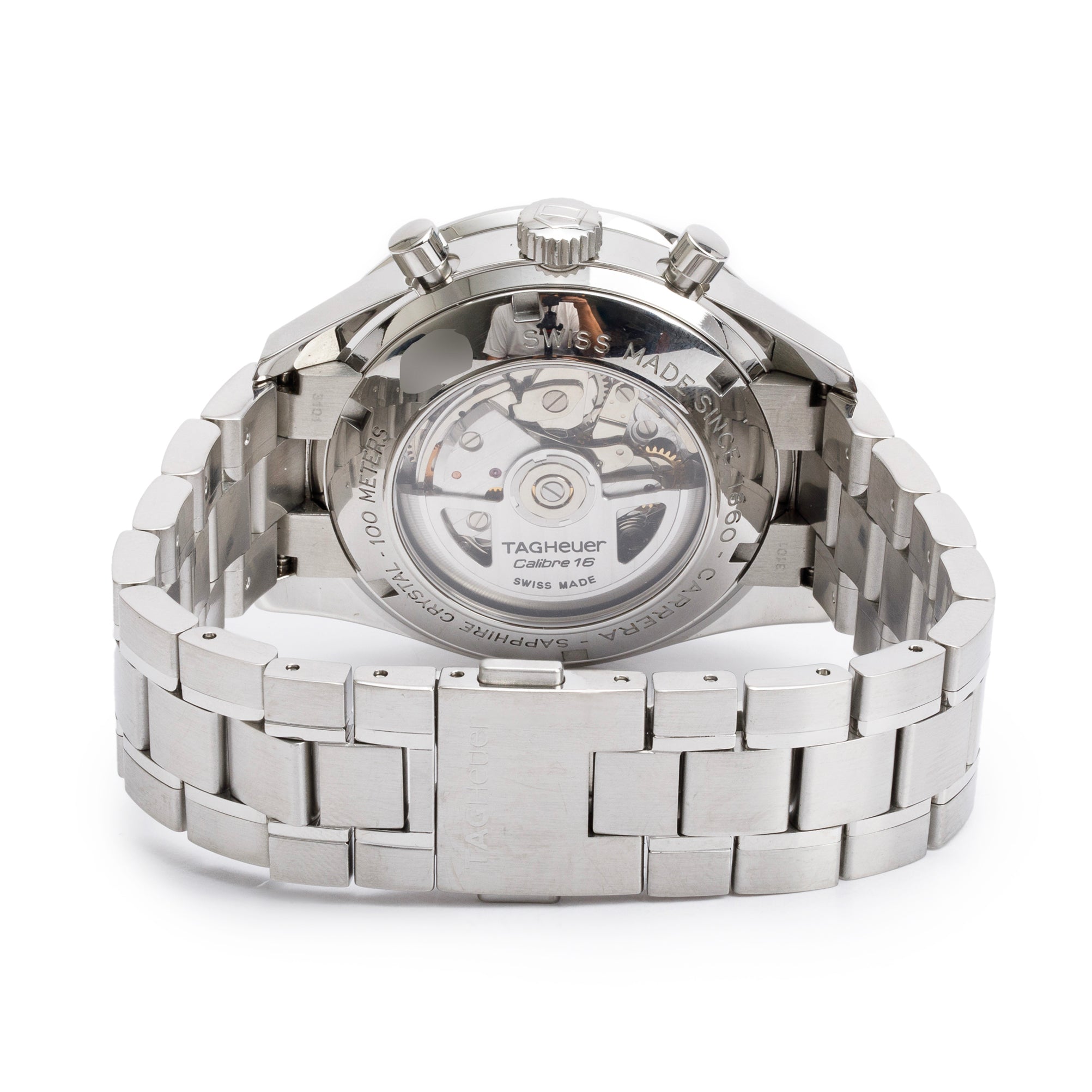 Tag Heuer Stainless Steel Carrera Calibre 16 41 MM Automatic Chronograph Watch Brown Dial CV2013-3