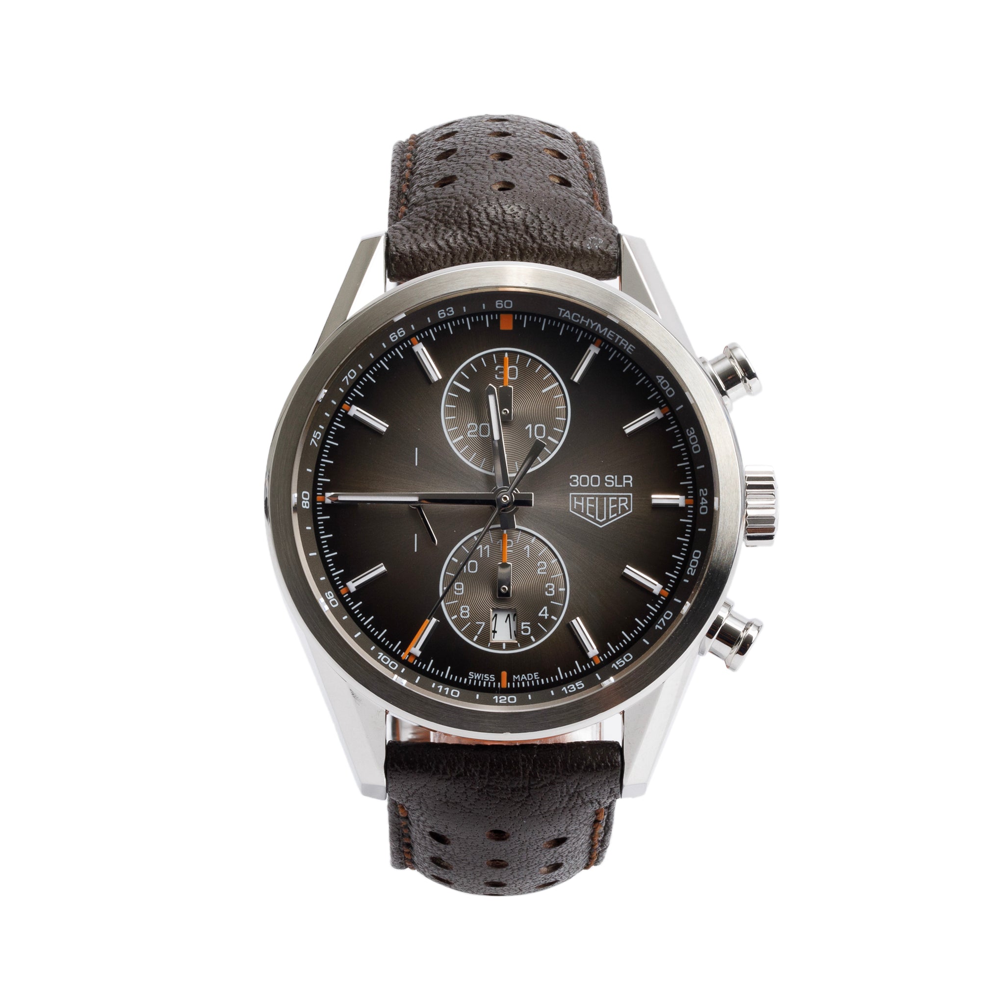 Tag Heuer Stainless Steel Carrera Calibre 1887 300 SLR 41 MM Automatic Chronograph Watch CAR2112-0 w/ Box