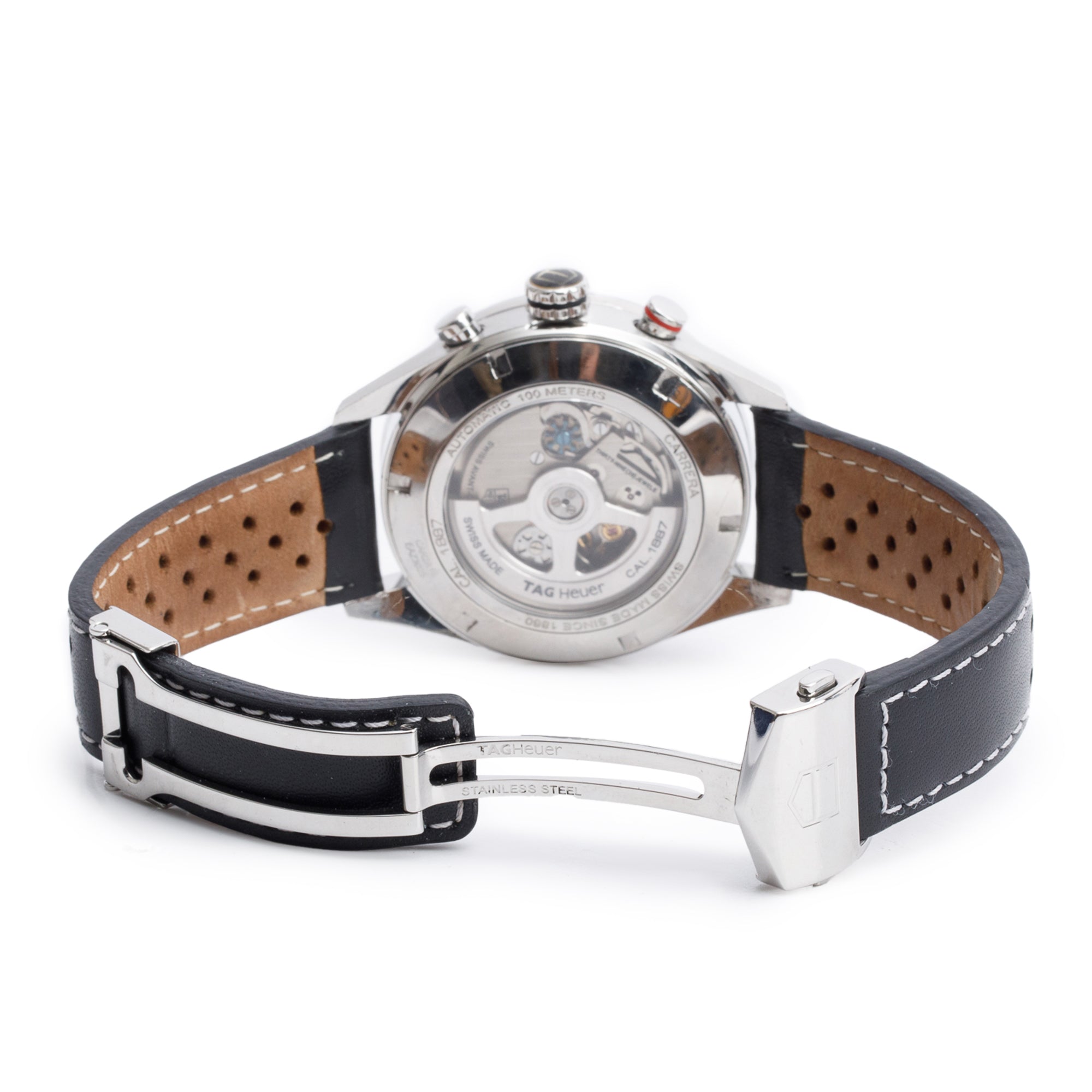 Tag Heuer Stainless Steel Carrera Calibre 1887 44 MM Automatic Chronograph Watch CAR2A10 w/ Box & Papers