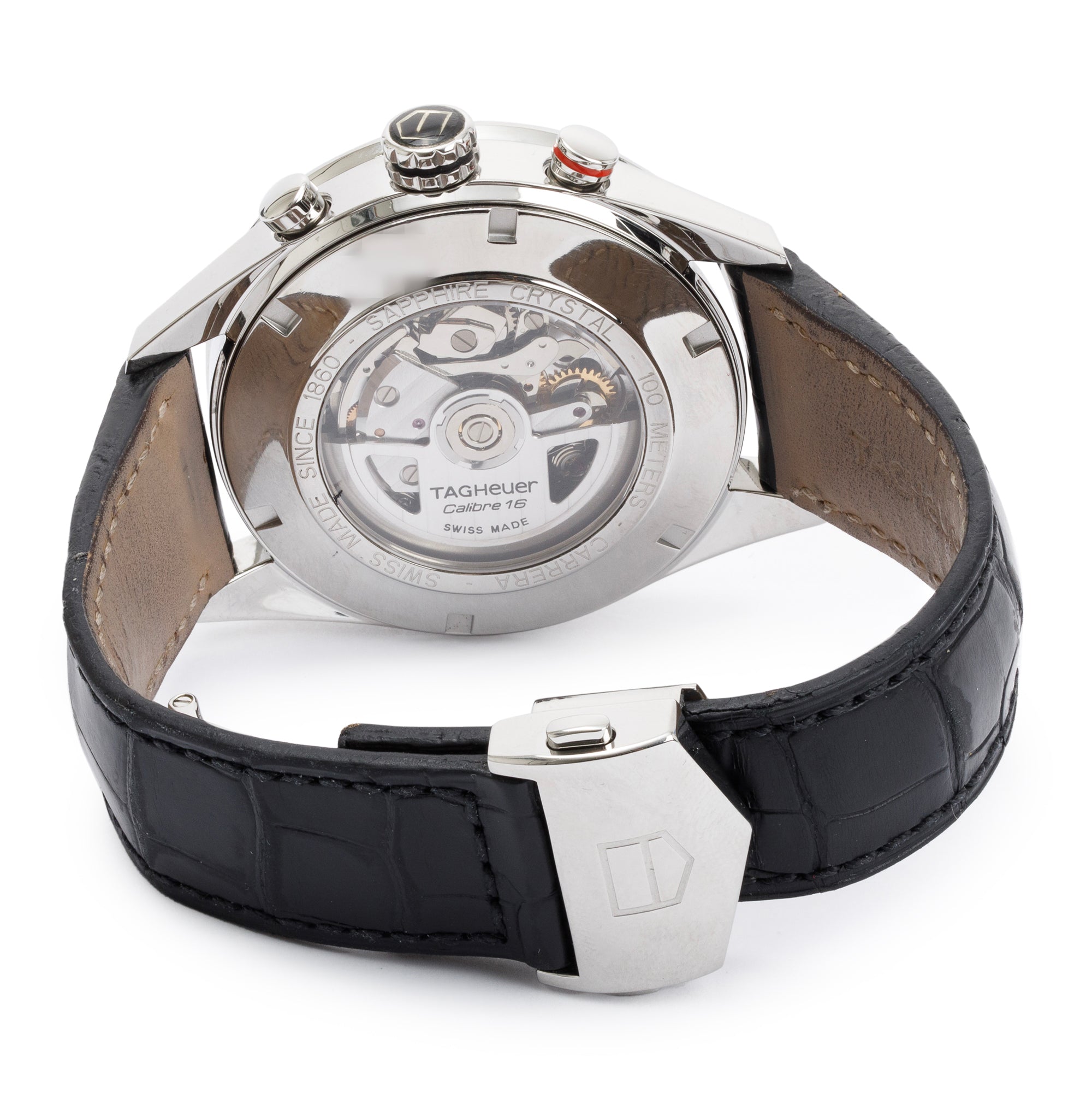 Tag Heuer Stainless Steel Carrera Day Date Calibre 16 43 MM Chronograph Automatic Watch