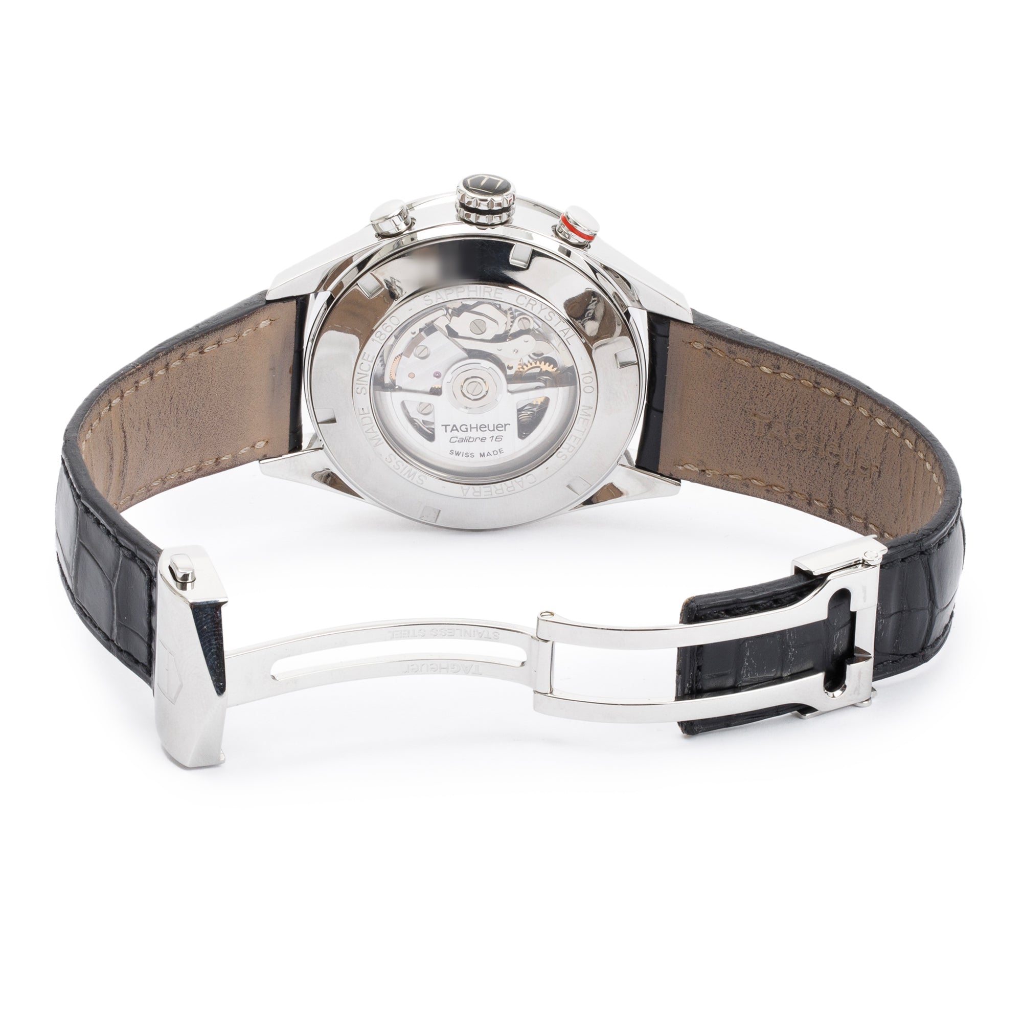 Tag Heuer Stainless Steel Carrera Day Date Calibre 16 43 MM Chronograph Automatic Watch