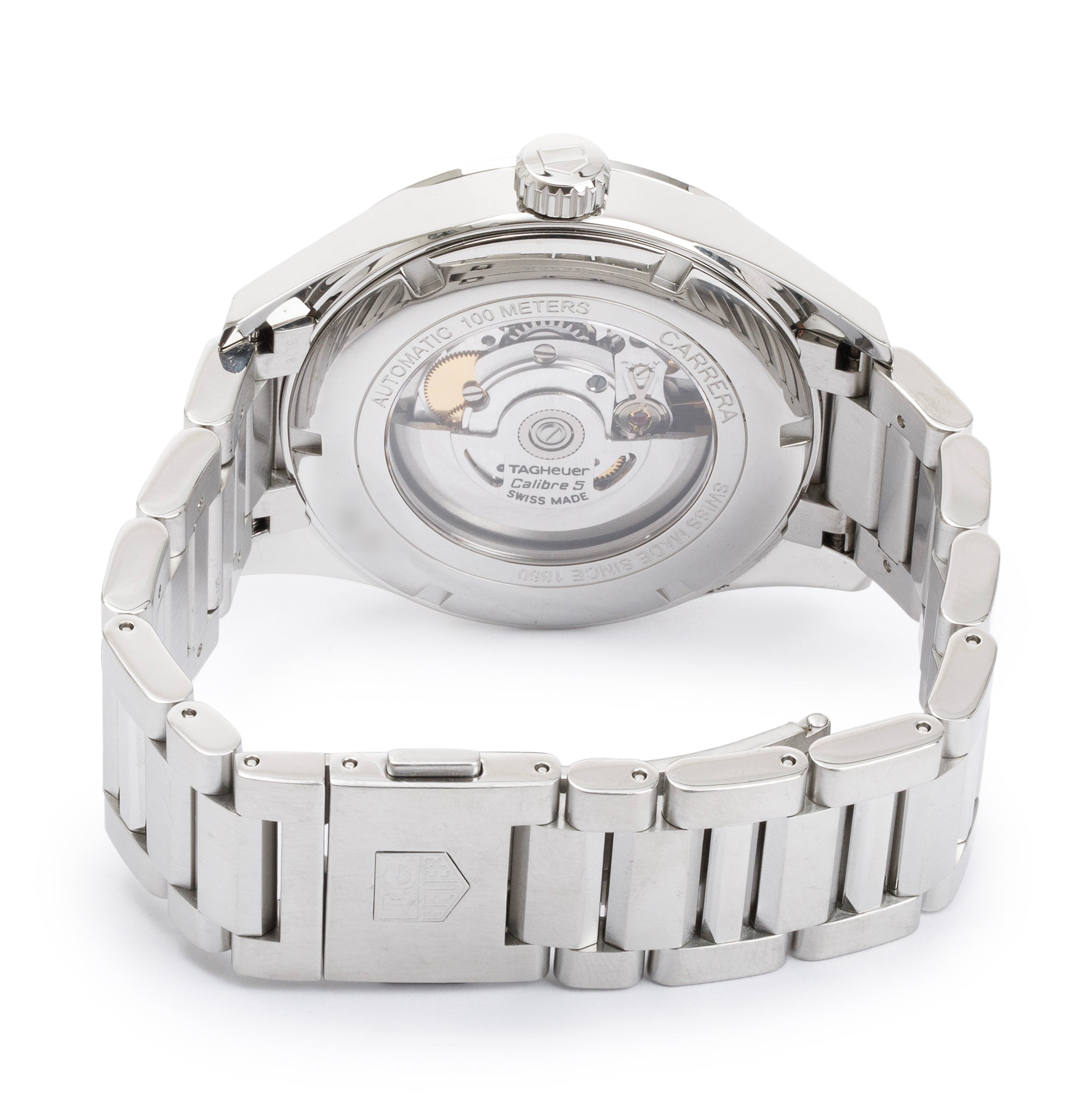 Tag Heuer Stainless Steel Carrera Day Date Calibre 5 41 MM Automatic Watch