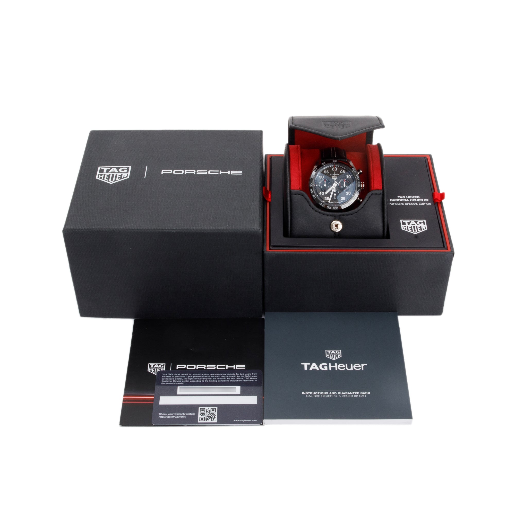 Tag Heuer Stainless Steel & Ceramic Carrera Porsche Special Edition 44 MM Automatic Chronograph Watch w/ Box & Papers