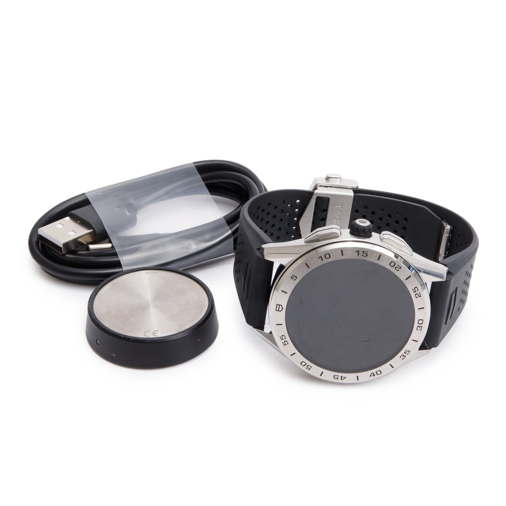 Tag Heuer Stainless Steel Connected 45 MM Digital Watch SBG8A12 w/ Charger