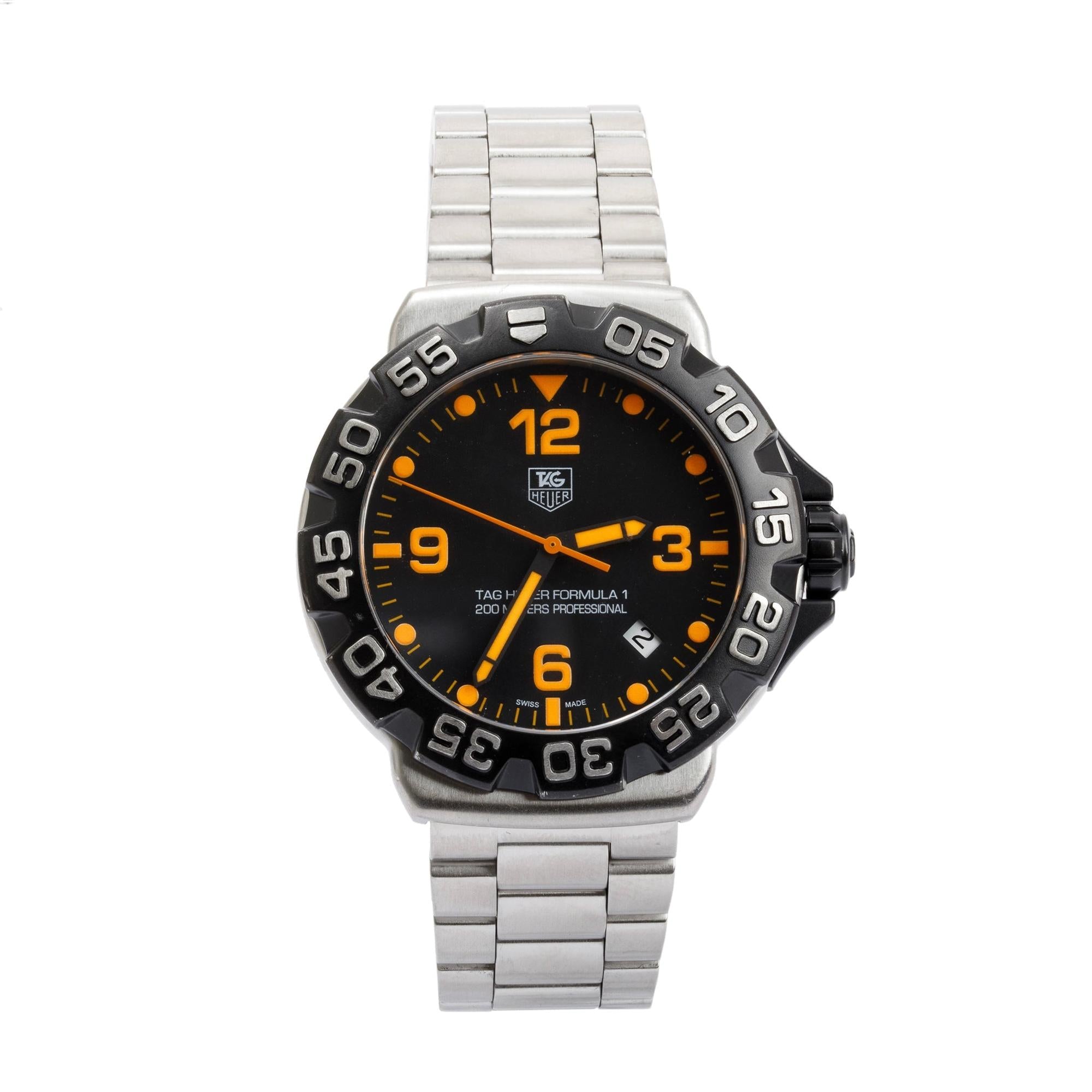 Tag Heuer Stainless Steel Formula 1 41 MM Watch w/ Box & Papers