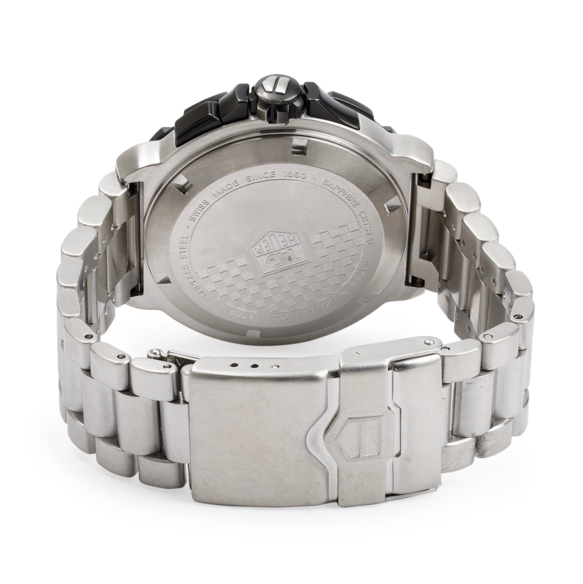 Tag Heuer Stainless Steel Formula 1 42 MM Chronograph Alarm Watch WAH111A w/ Box & Papers