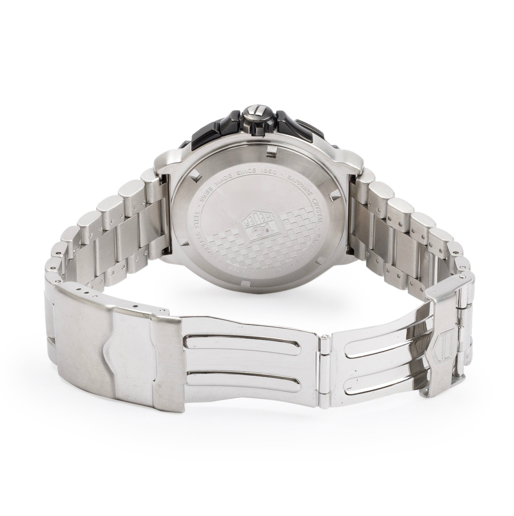 Tag Heuer Stainless Steel Formula 1 42 MM Chronograph Alarm Watch WAH111A w/ Box & Papers