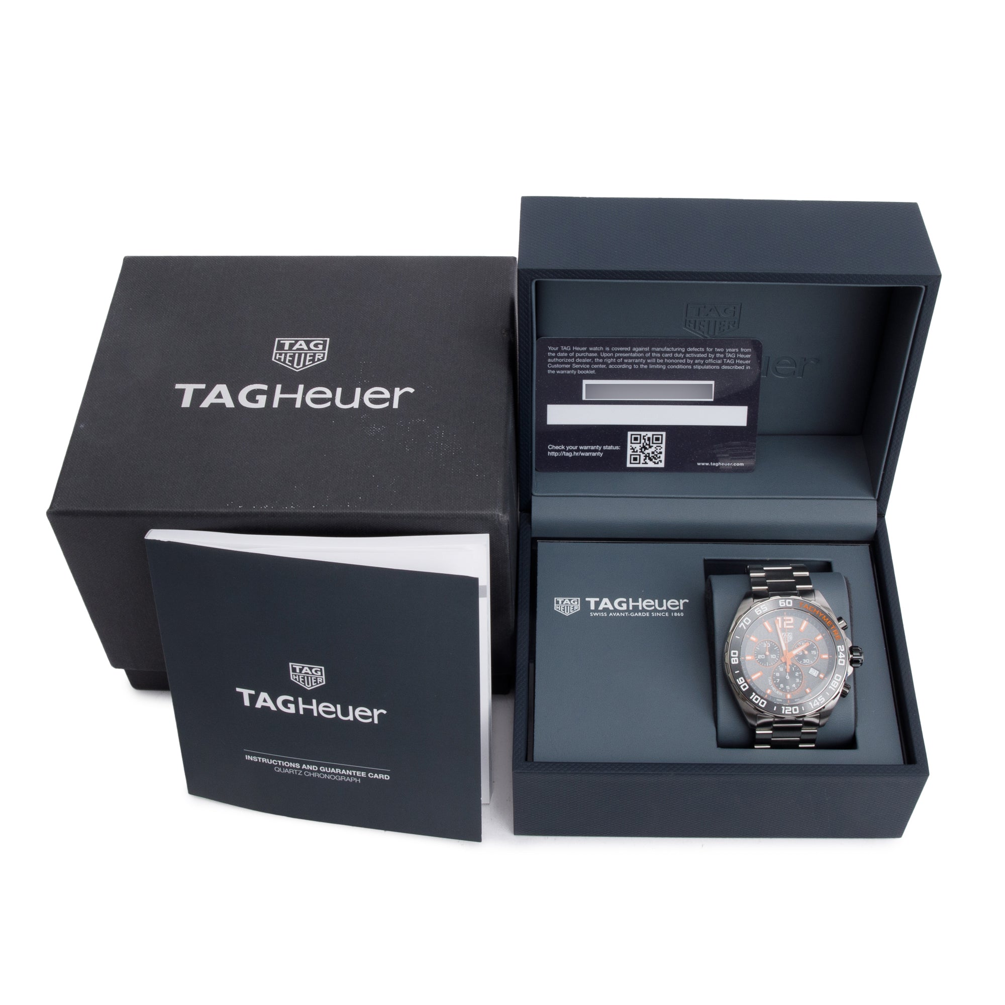 Tag Heuer Stainless Steel Formula 1 43 MM Chronograph Quartz Watch CAZ101AH w/ Box & Papers