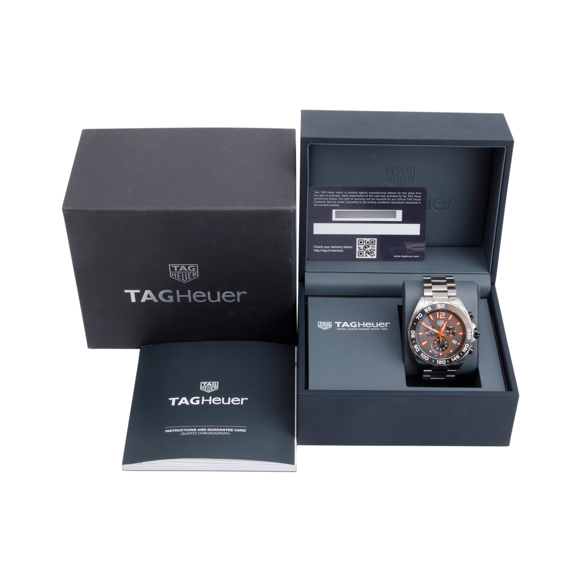 Tag Heuer Stainless Steel Formula 1 43 MM Chronograph Quartz Watch CAZ101AH w/ Box & Papers