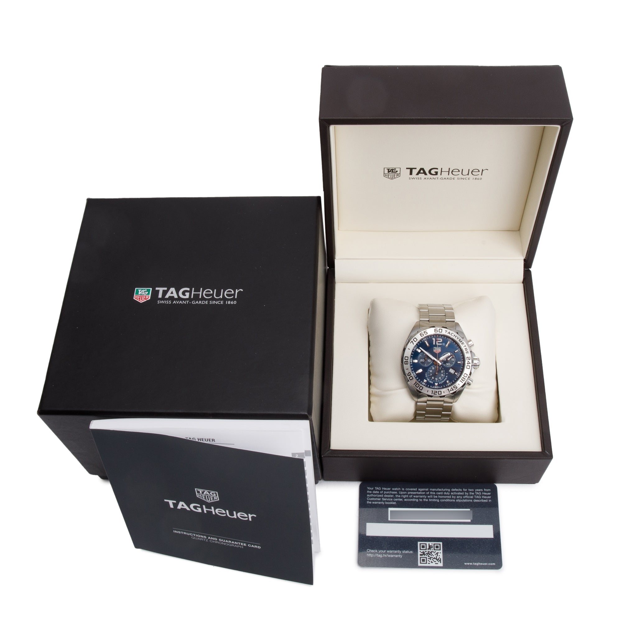 Tag Heuer Stainless Steel Formula 1 43 MM Chronograph Quartz Watch CAZ101K w/ Box & Papers