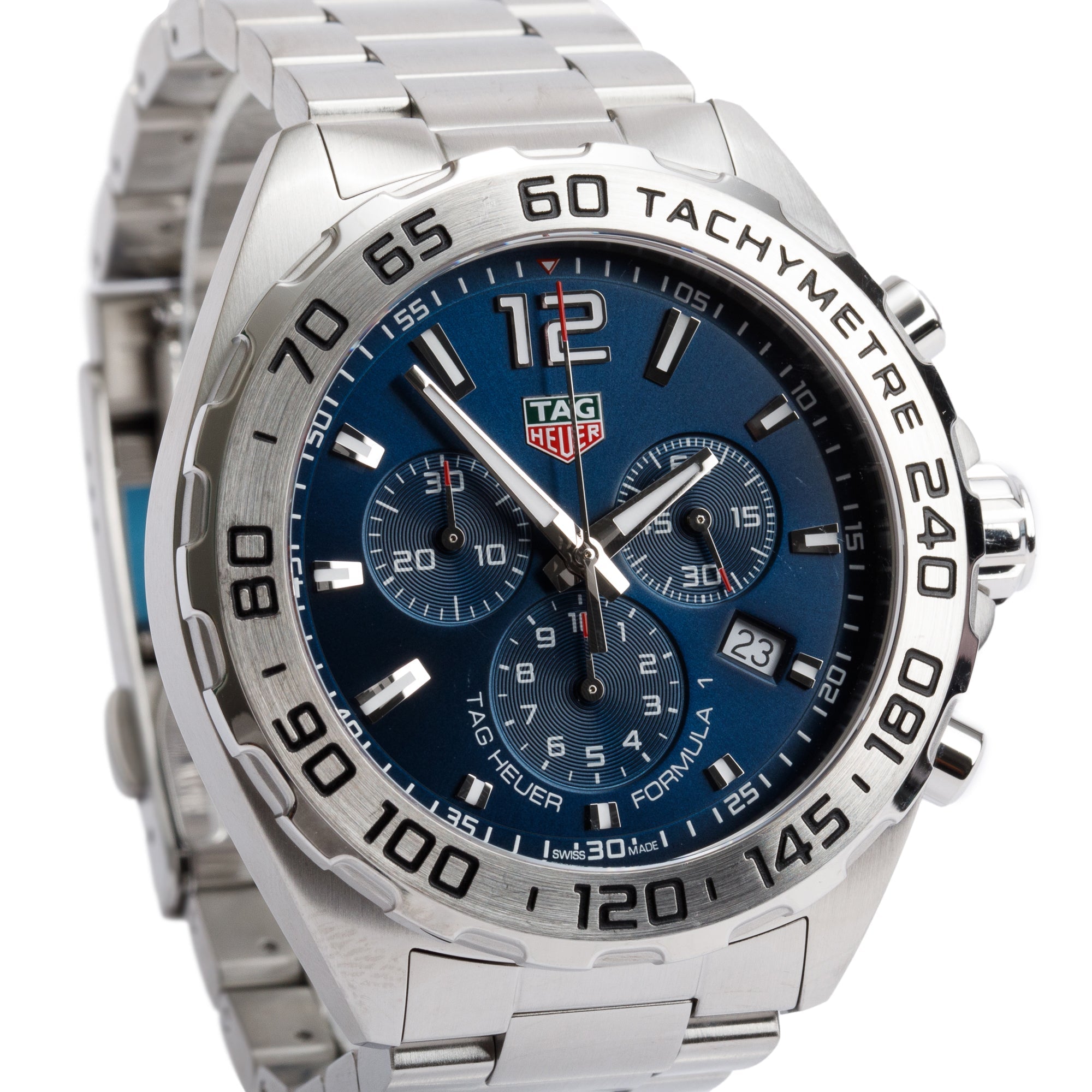 Tag Heuer Stainless Steel Formula 1 43 MM Chronograph Quartz Watch CAZ101K w/ Box & Papers