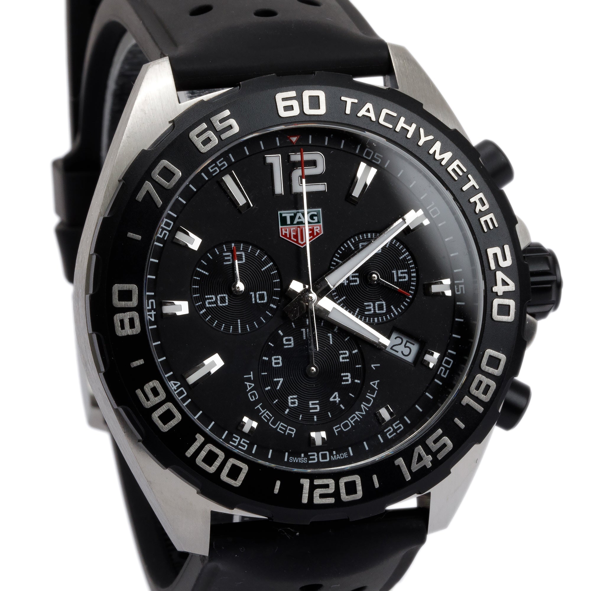 Tag Heuer Stainless Steel Formula 1 43 MM Chronograph Watch w/ Box & Papers
