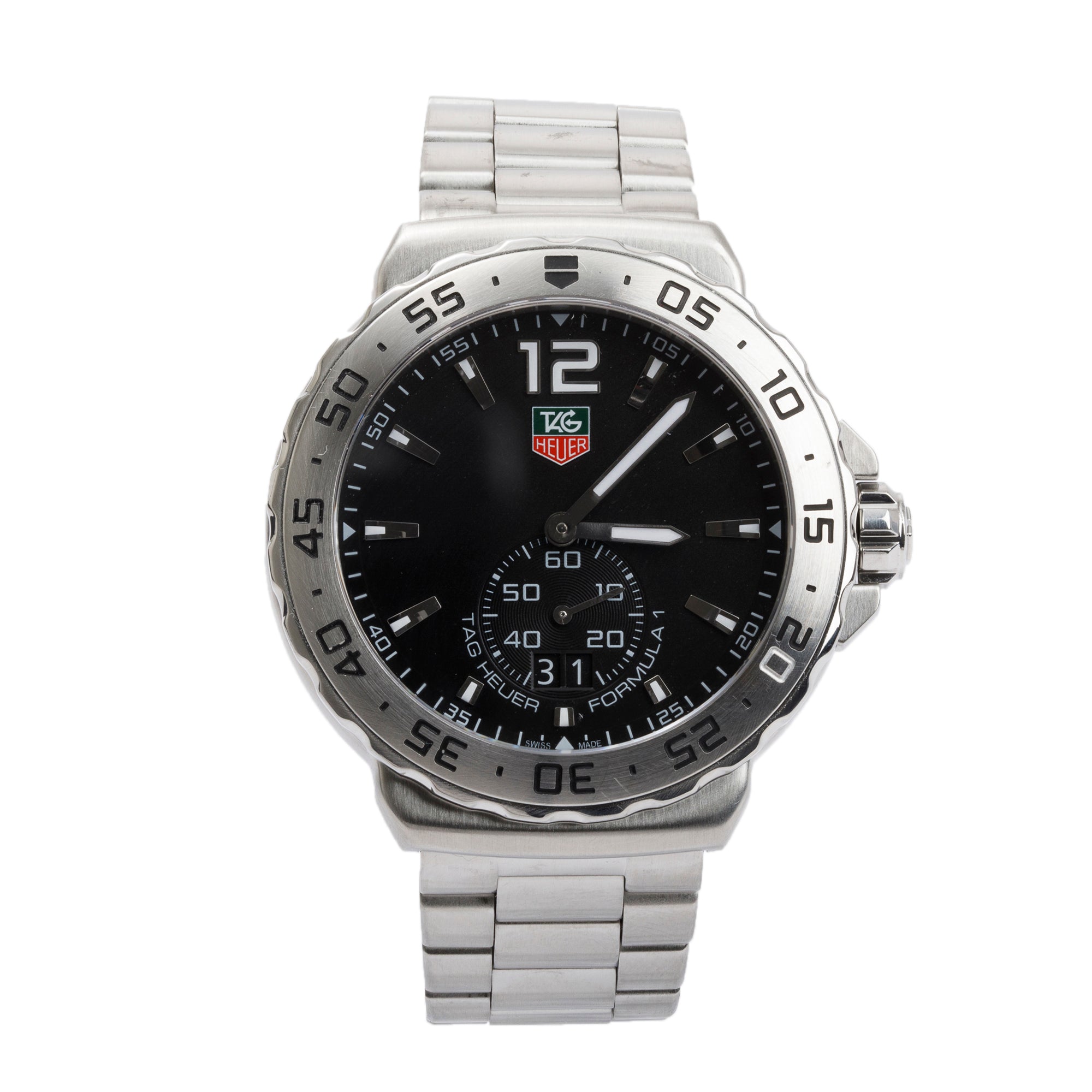 Tag Heuer Stainless Steel Formula 1 Date 42 MM Watch w/ Case