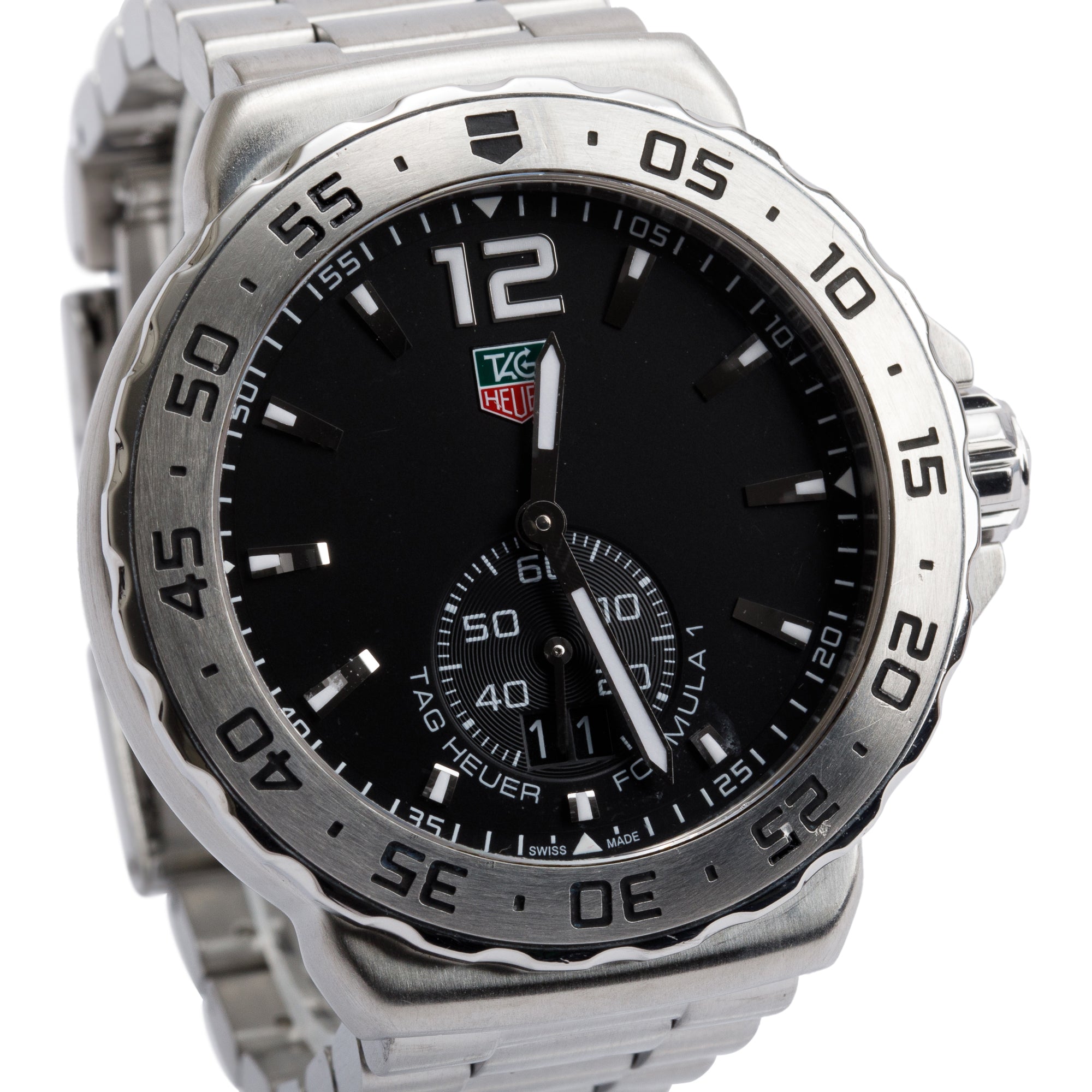 Tag Heuer Stainless Steel Formula 1 Grande Date 42 MM Quartz Watch WAU1112