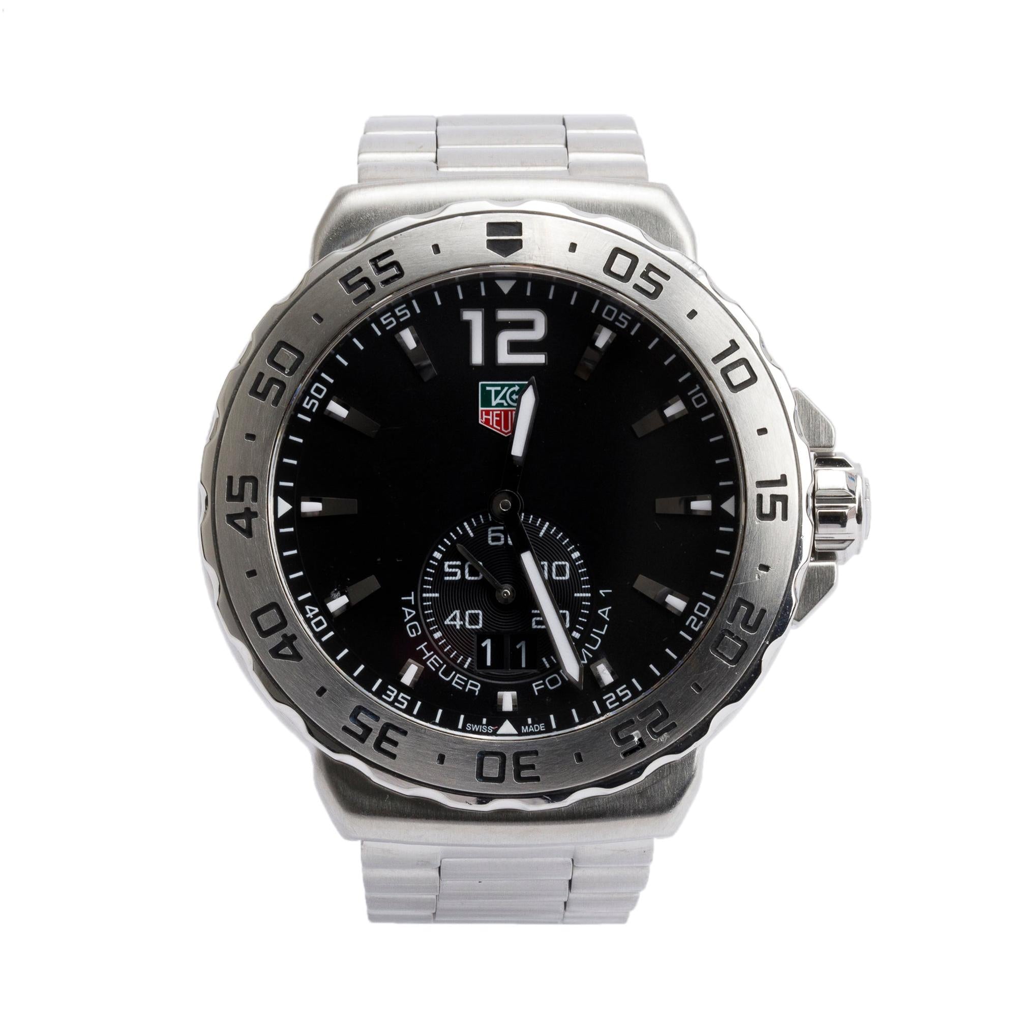 Tag Heuer Stainless Steel Formula 1 Grande Date 42 MM Quartz Watch WAU1112