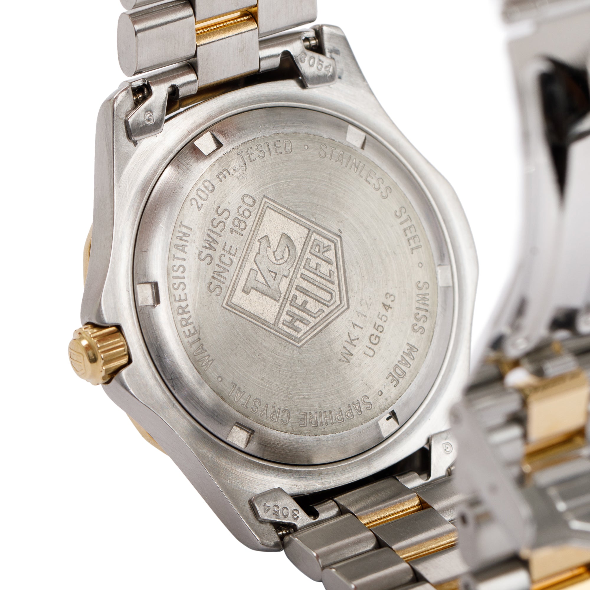 Tag Heuer Stainless Steel & Gold Plated 2000 Professional 38MM Watch w/ Box