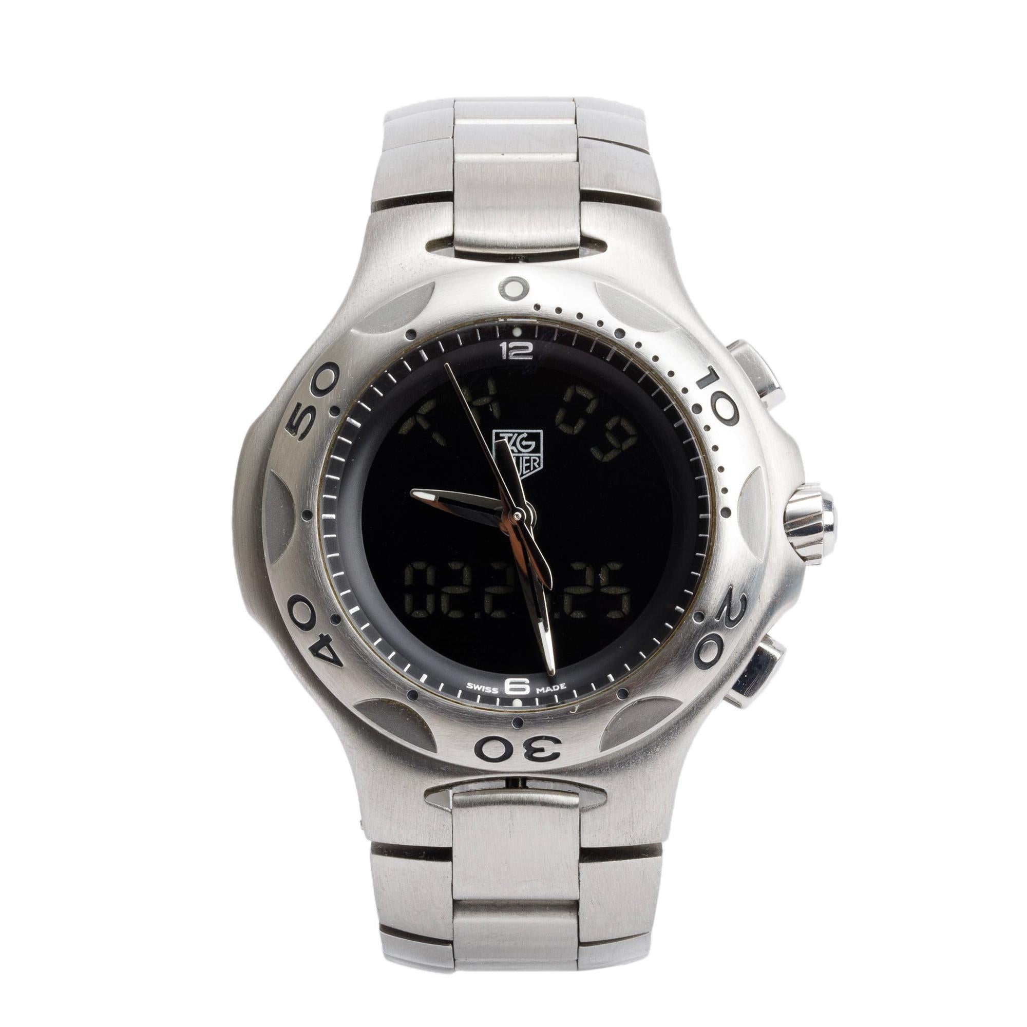 Tag Heuer Stainless Steel Kirium Formula 1 40 MM Chronograph Digital Quartz Watch CL111A