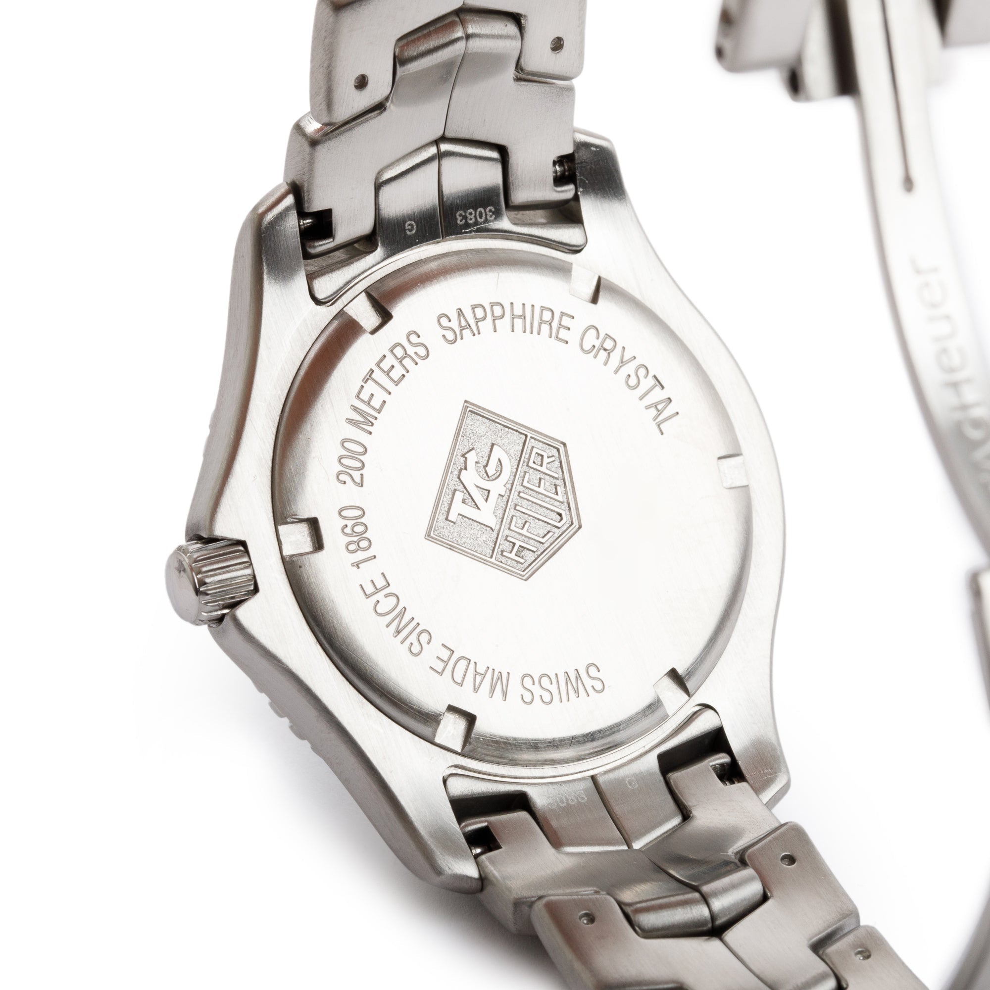 Tag Heuer Stainless Steel Link 39 MM Diamond Dial Watch