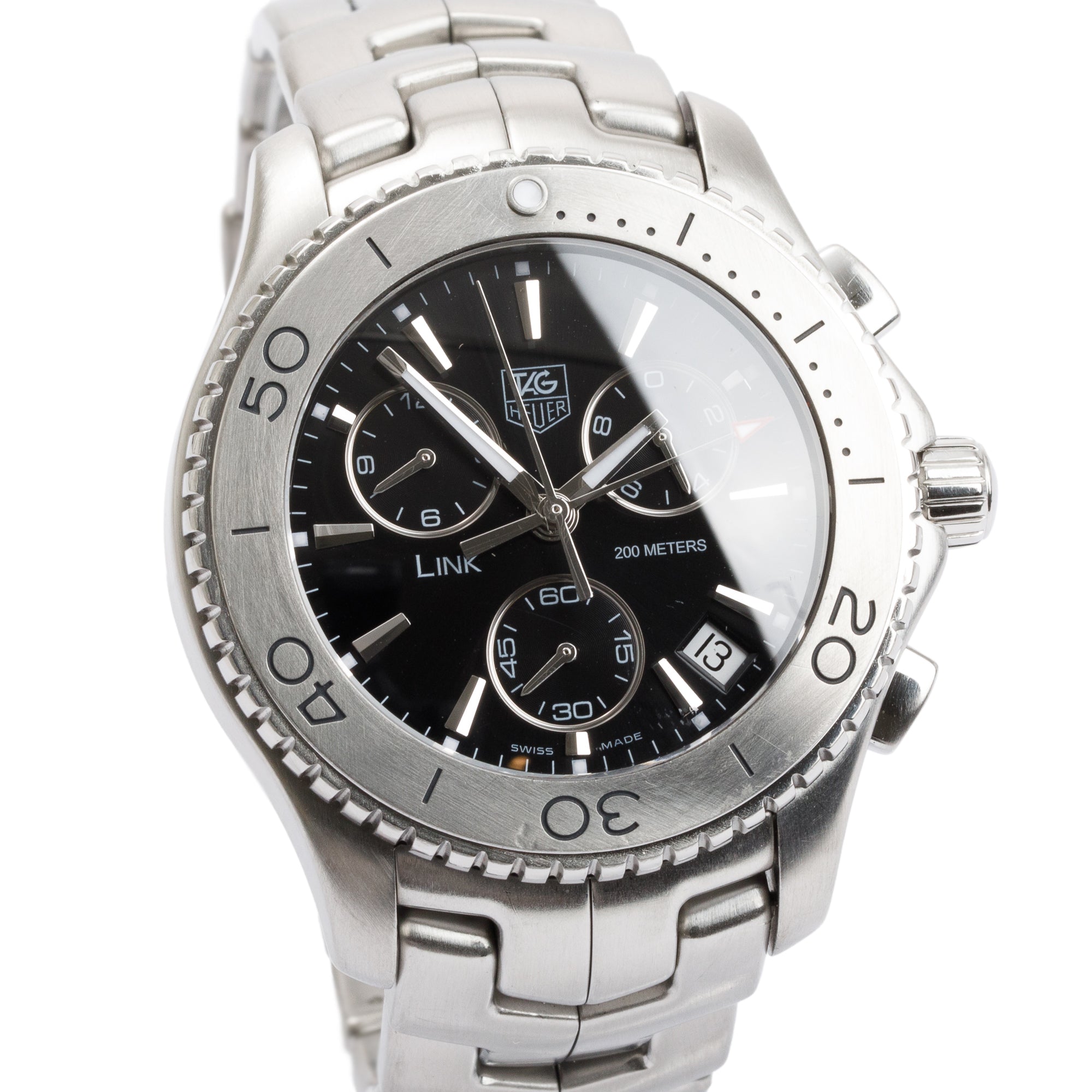 Tag Heuer Stainless Steel Link 42 MM Chronograph Watch
