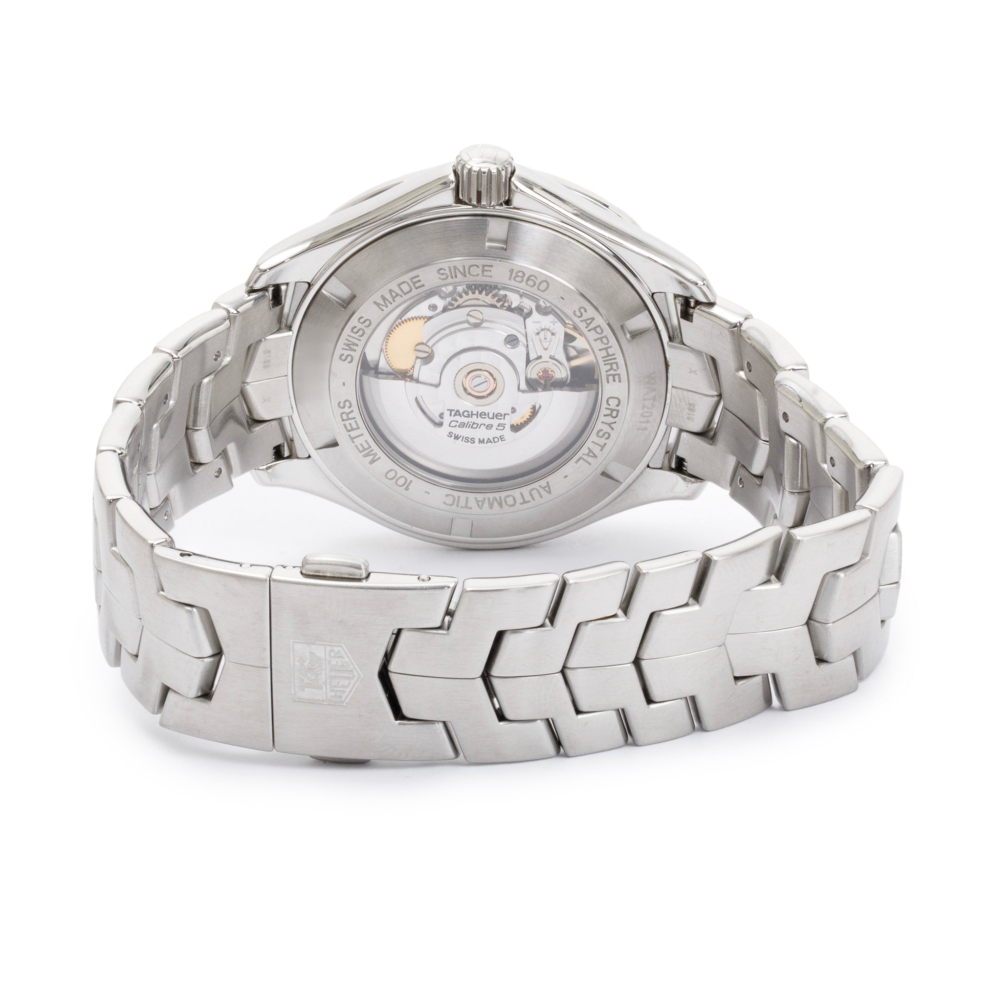 Tag Heuer Stainless Steel Link Automatic 42 MM Watch w/ Box & Papers