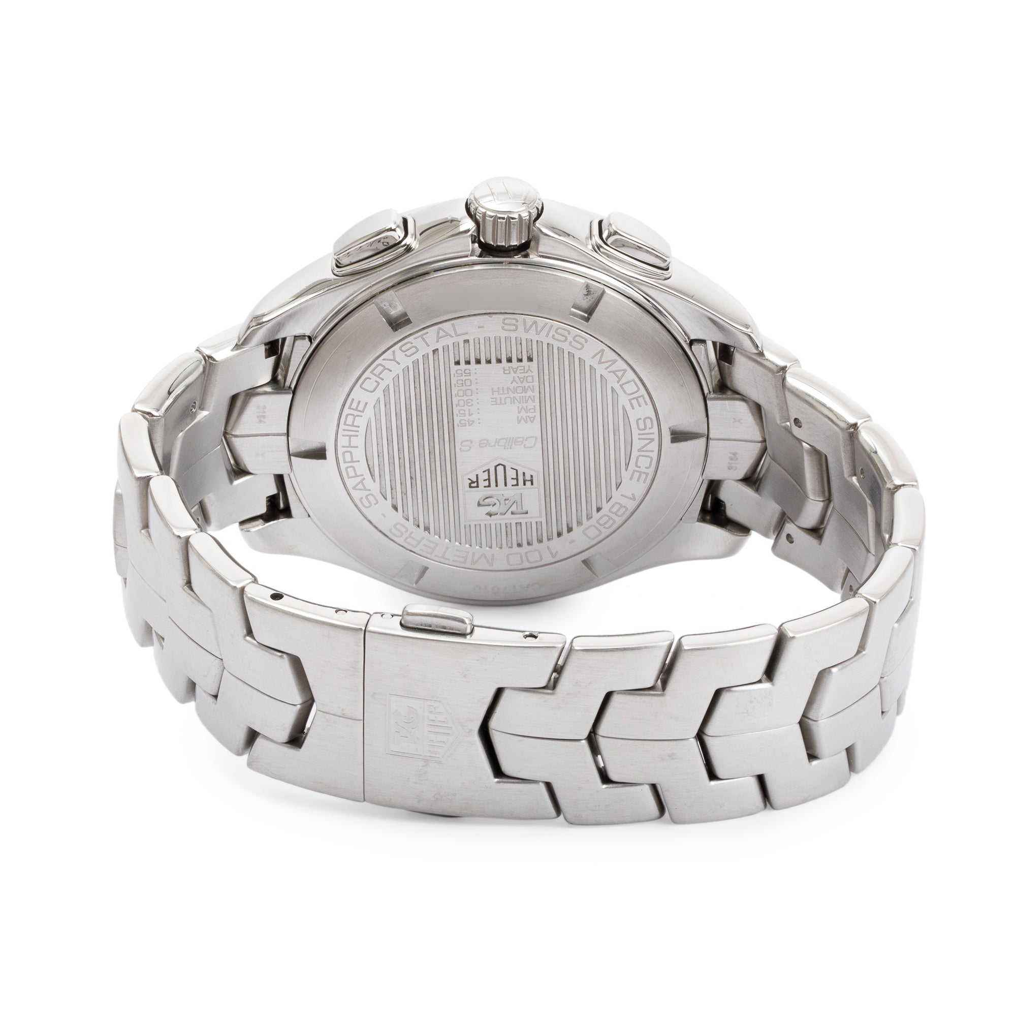 Tag Heuer Stainless Steel Link Calibre S 43 MM Watch w/ Box