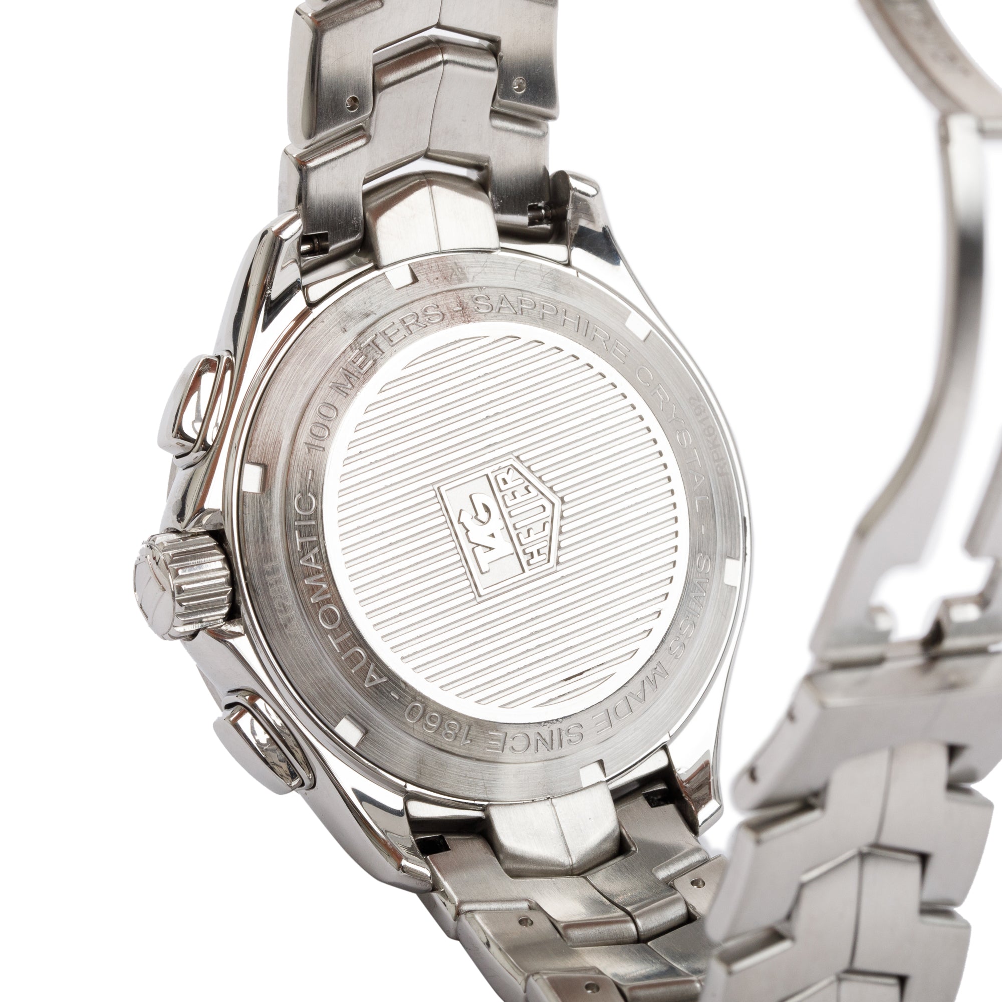 Tag Heuer Stainless Steel Link Chronograph 43 MM Automatic Watch w/ Box & Papers