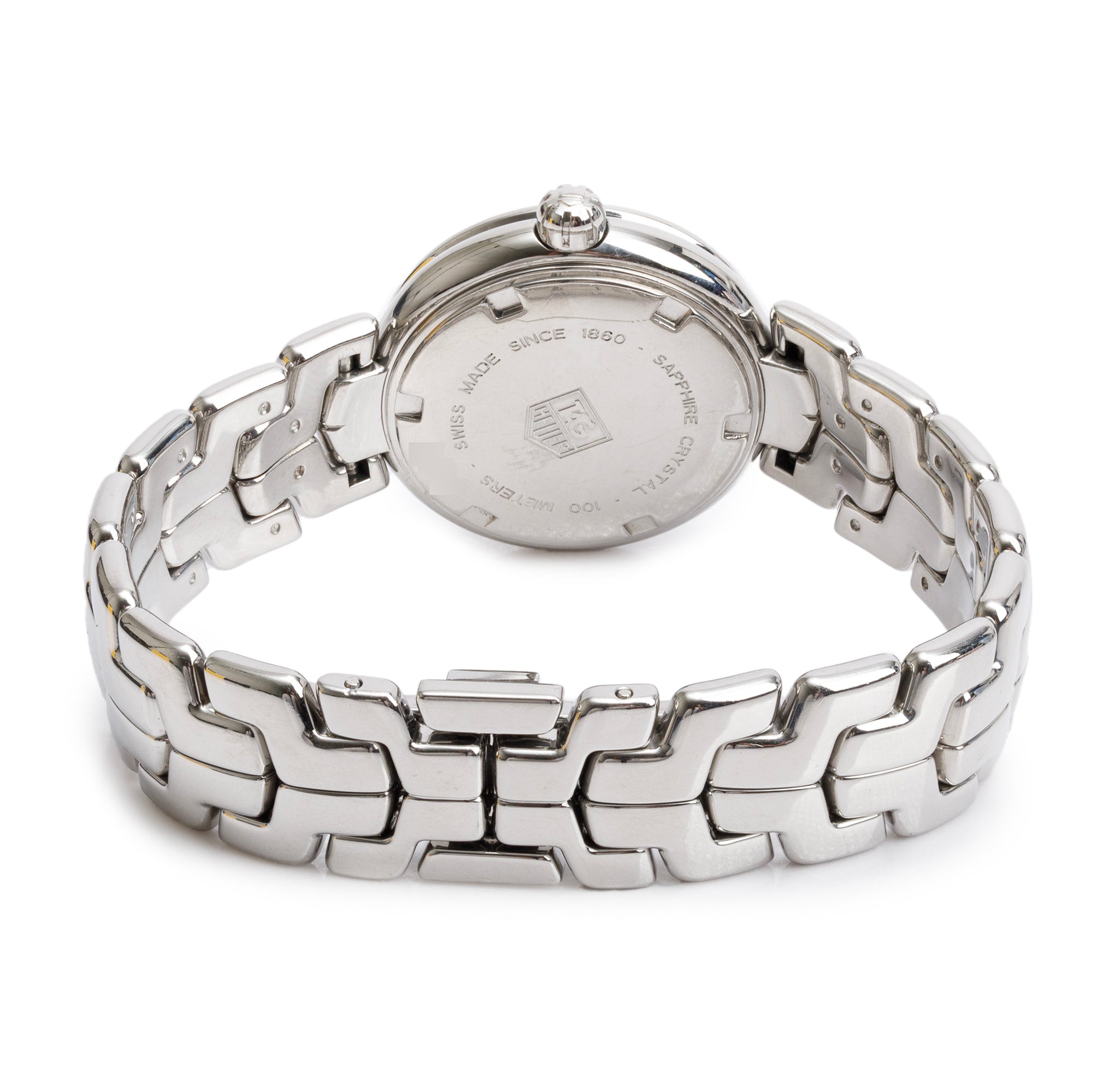Tag Heuer Stainless Steel Link Diamond Bezel & Diamond Dial 29 MM Watch WAT1414 w/ Box