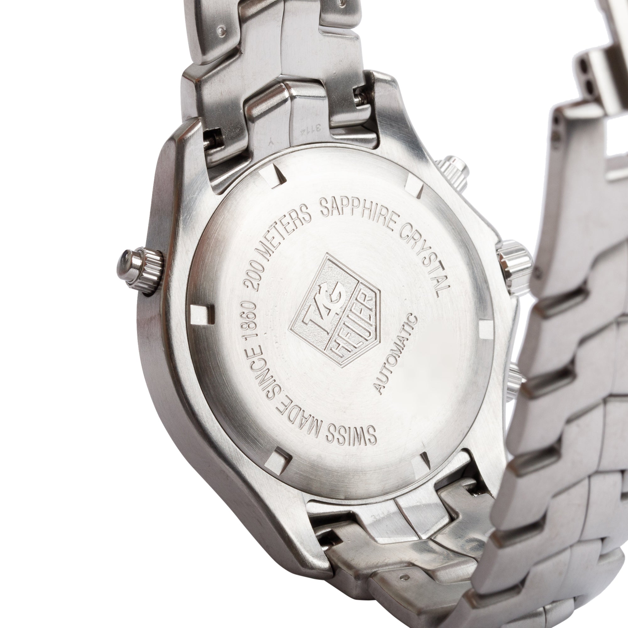 Tag Heuer Stainless Steel Link GMT 42 MM Automatic Watch WJF2115 w/ Box & Papers