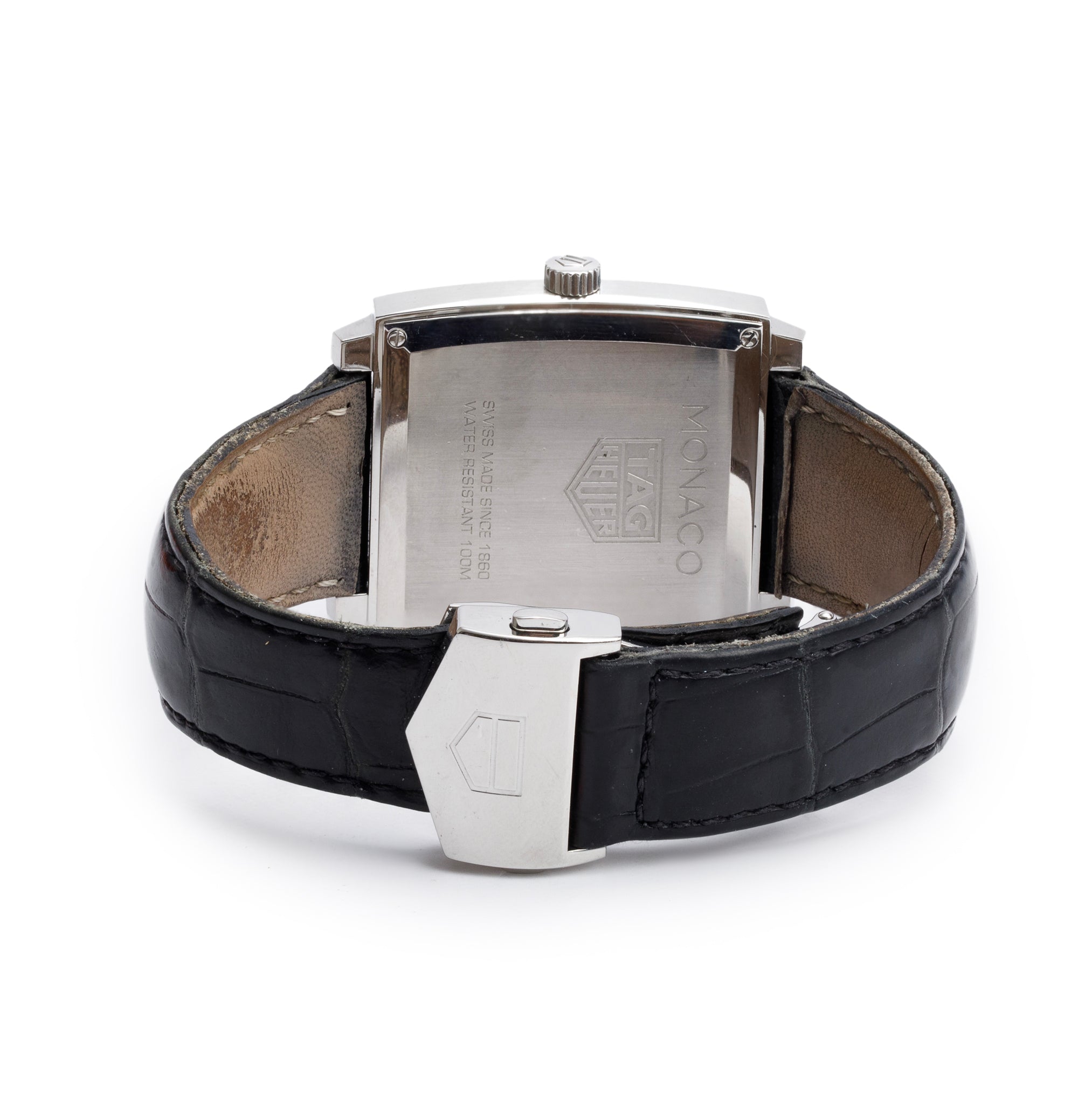 Tag Heuer Stainless Steel Monaco 37 MM Quartz Watch WAW131A w/ Box, Papers & Extra Strap