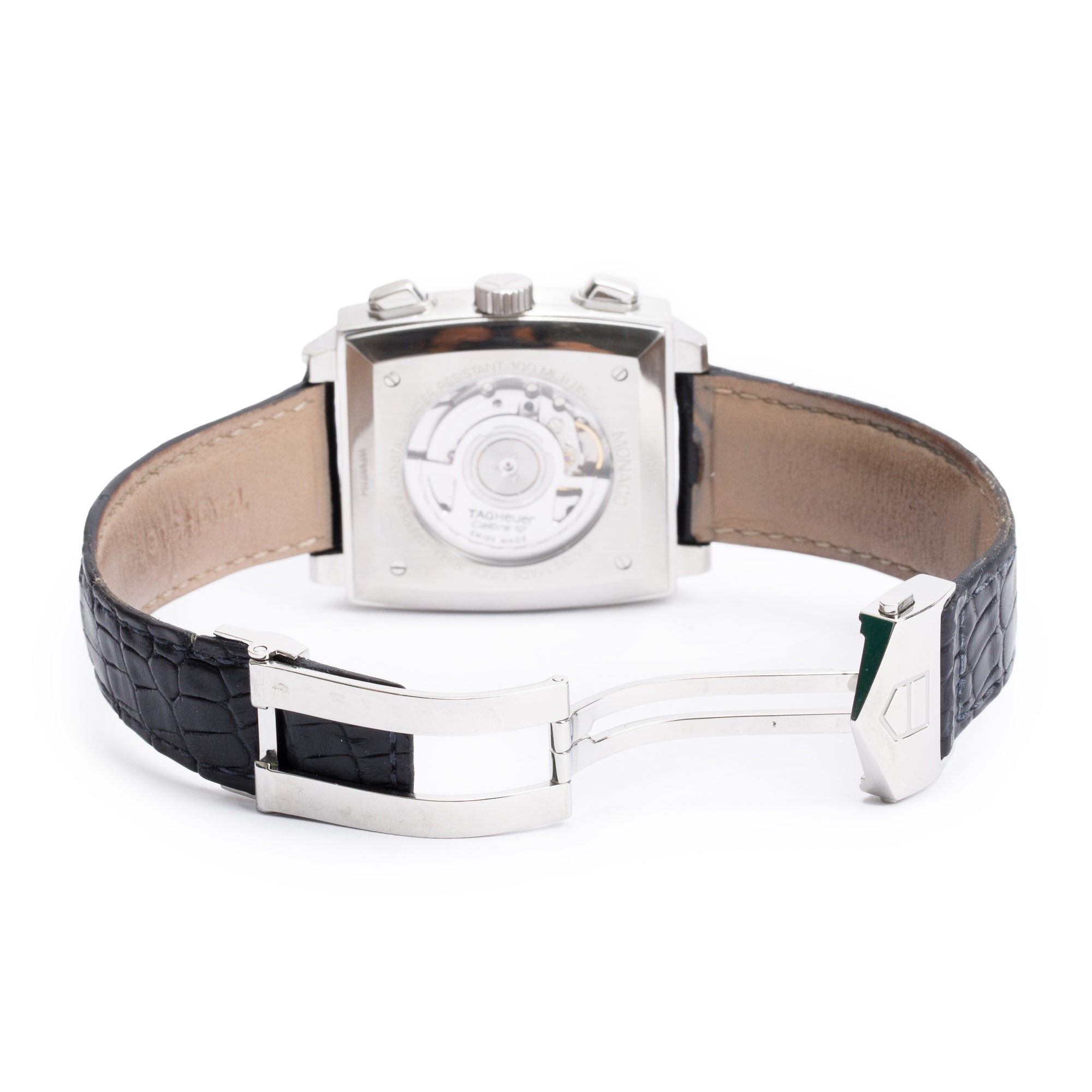 Tag Heuer Stainless Steel Monaco 39 MM Automatic Chronograph Watch CAW2111-1 w/ Box, Papers & Extra Strap