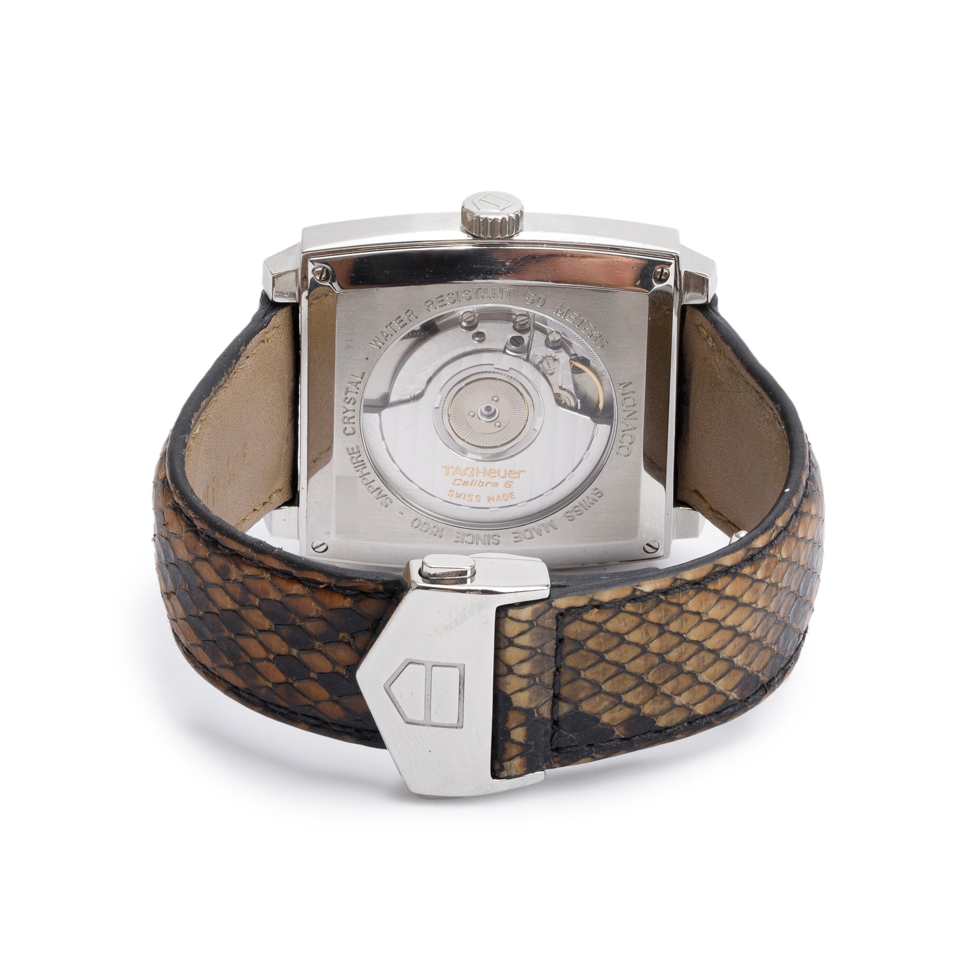 Tag Heuer Stainless Steel Monaco Diamond Bezel & Dial Automatic Watch WW2114