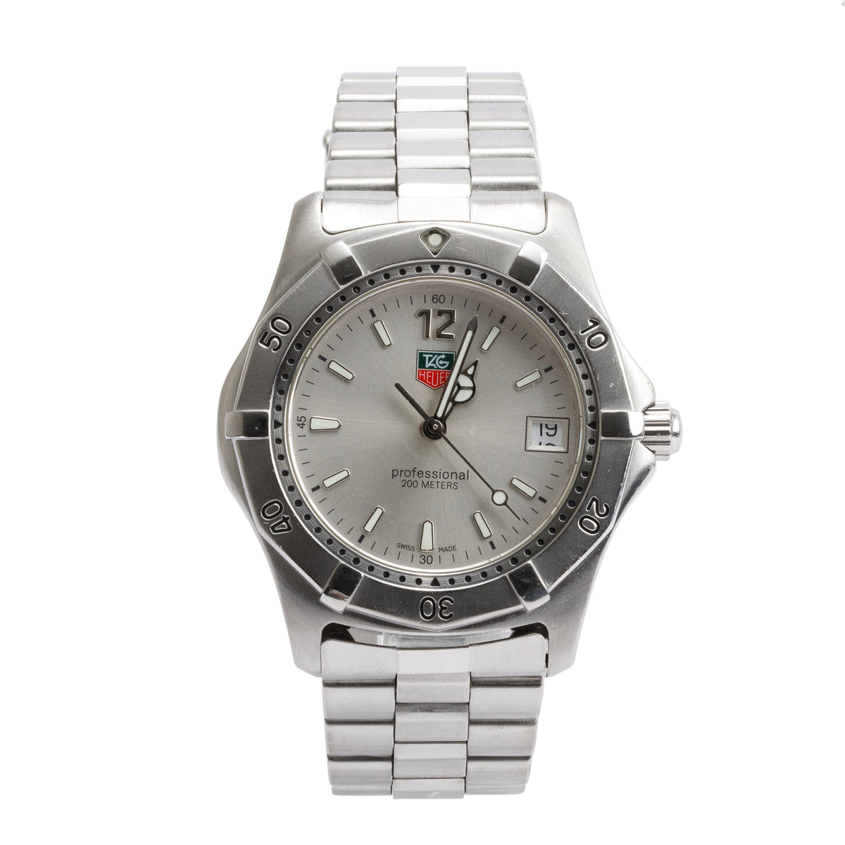 Tag Heuer Stainless Steel Professional 2000 37 MM Watch WK1112-0 – OLIVER'S