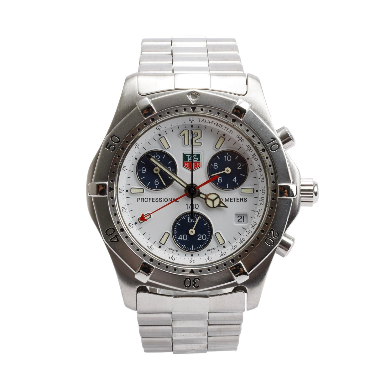 Tag Heuer Stainless Steel Professional 38 MM Chronograph Watch