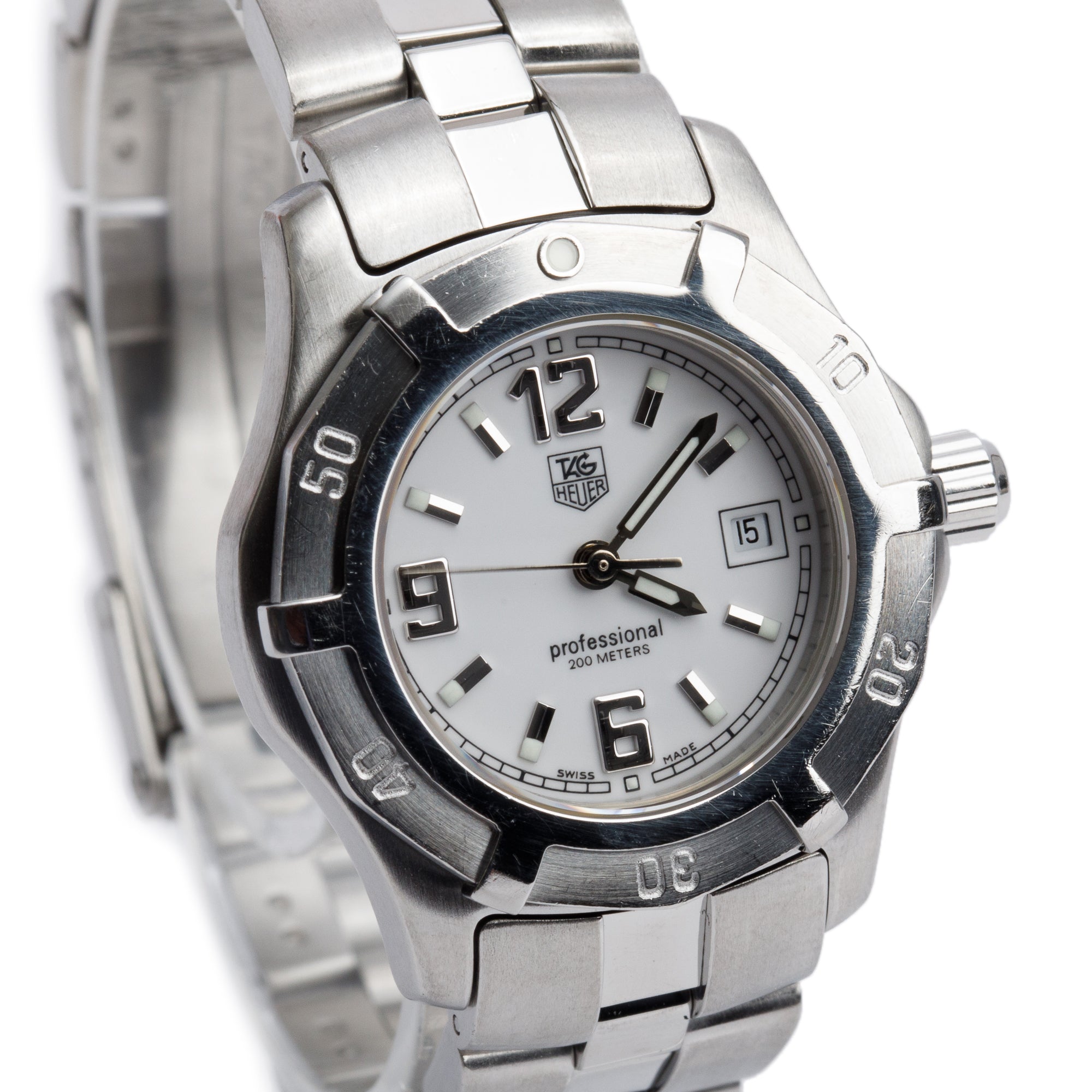 Tag Heuer Stainless Steel Professional 38 MM Watch WN1311-0 w/ Papers
