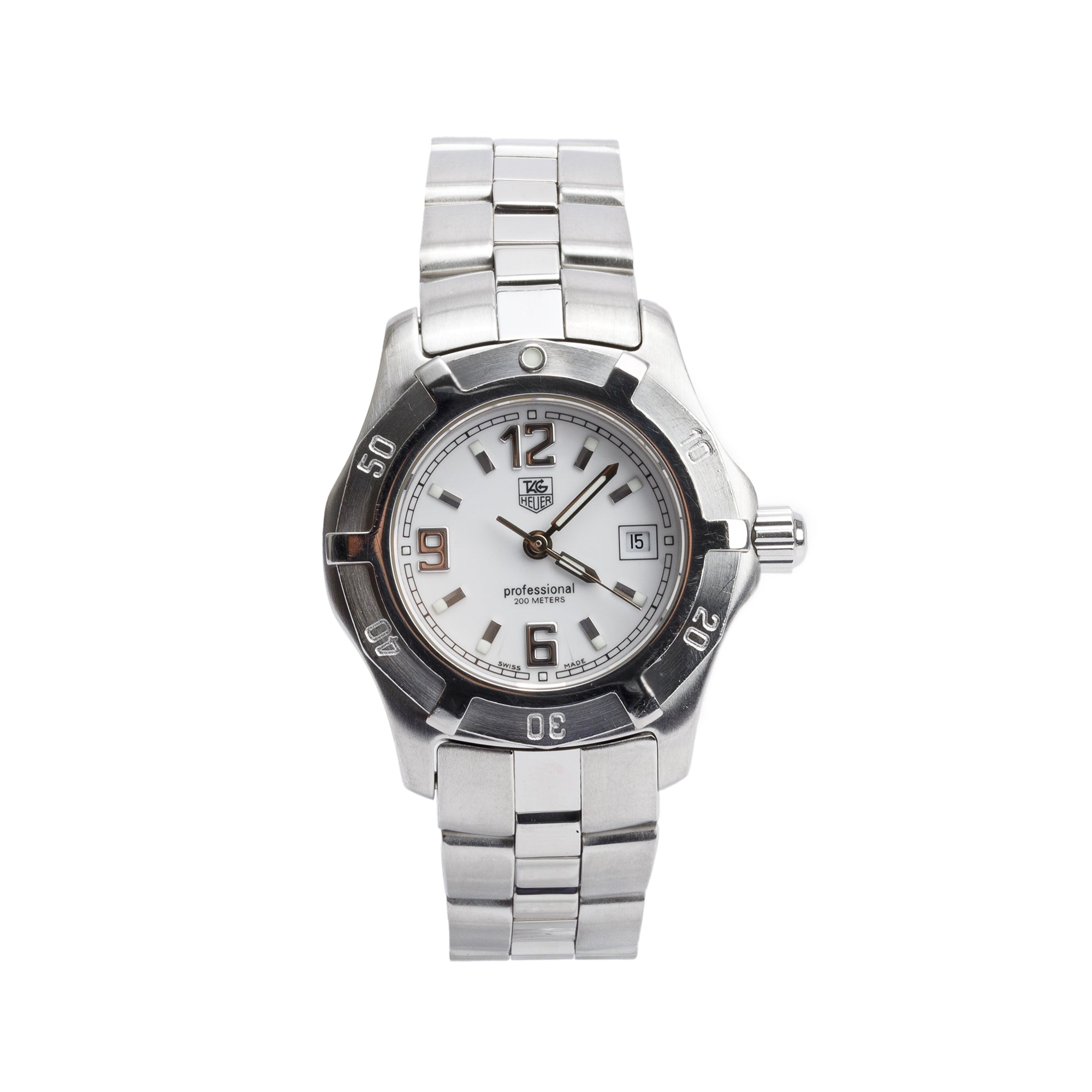 Tag Heuer Stainless Steel Professional 38 MM Watch WN1311-0 w/ Papers