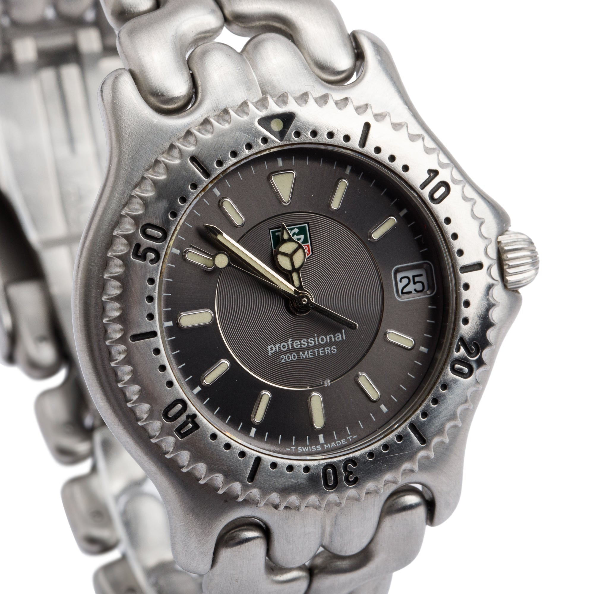 Tag Heuer Stainless Steel Professional Link 37 MM Watch WG1113-0 w/ Box