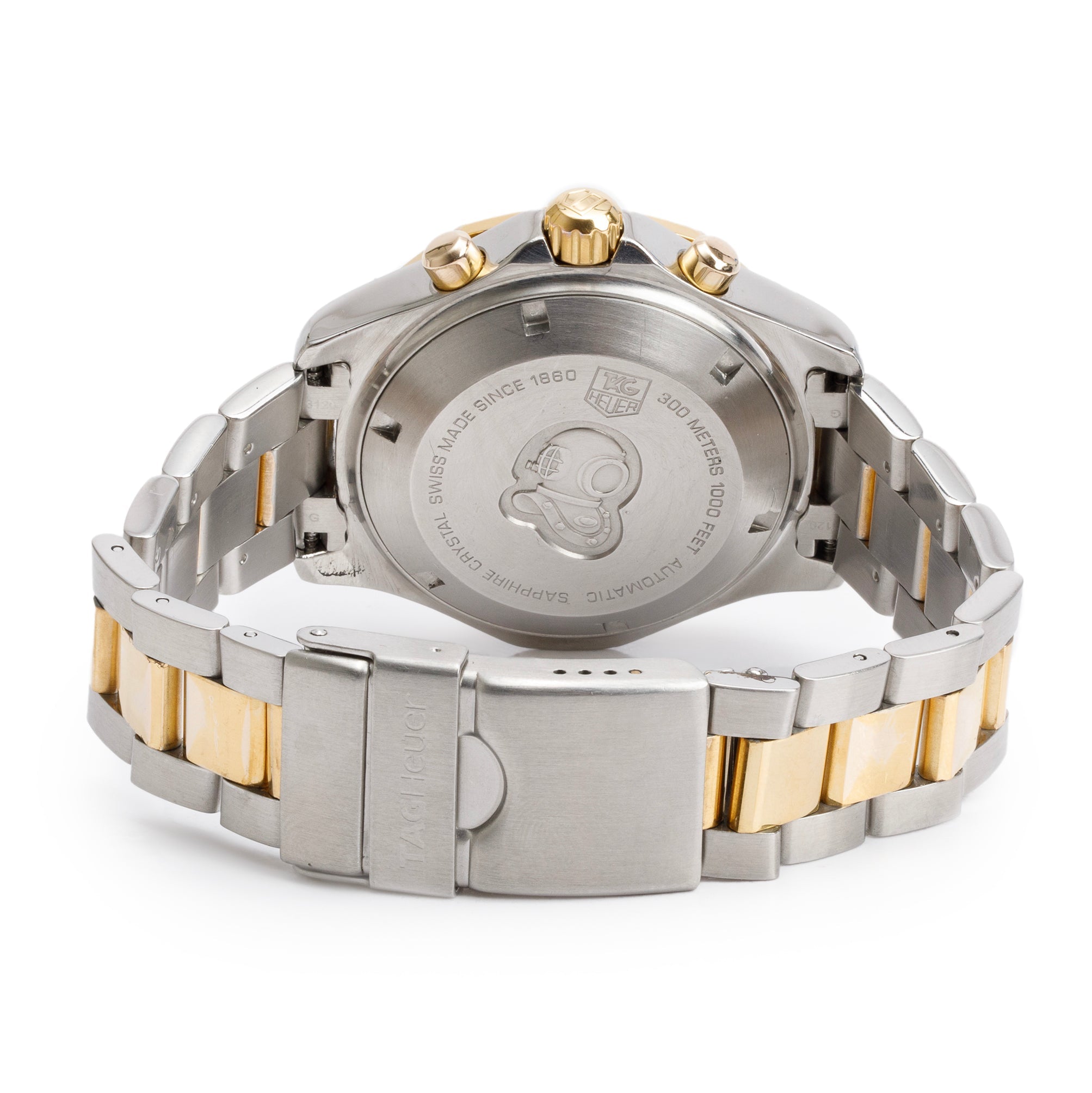 Tag Heuer Stainless Steel & Yellow Gold Plated Aquaracer 41 MM Automatic Chronograph Watch CAF2120