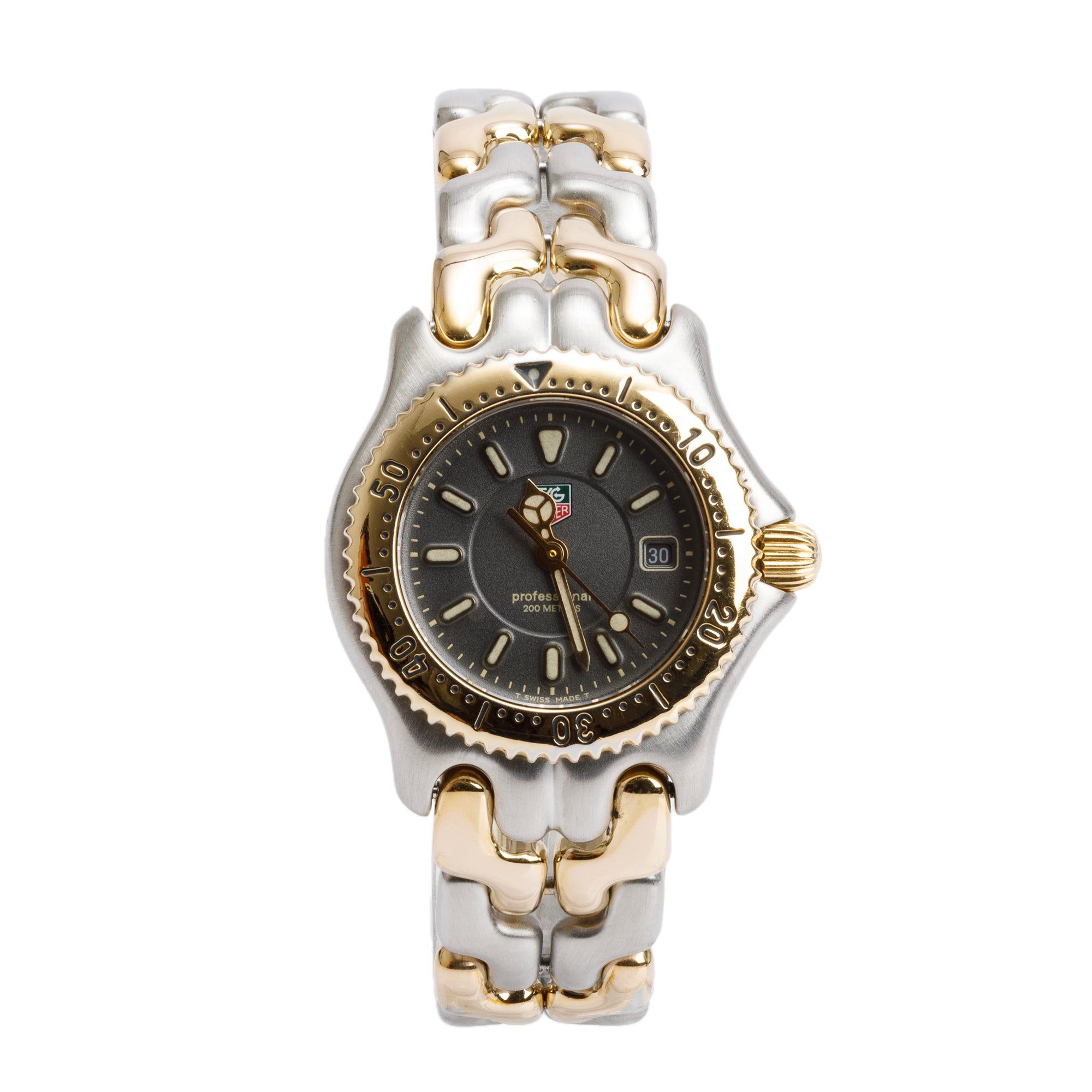Tag Heuer Two-Tone Stainless Steel Professional Link 28 MM Watch WG1320-KO w/ Box