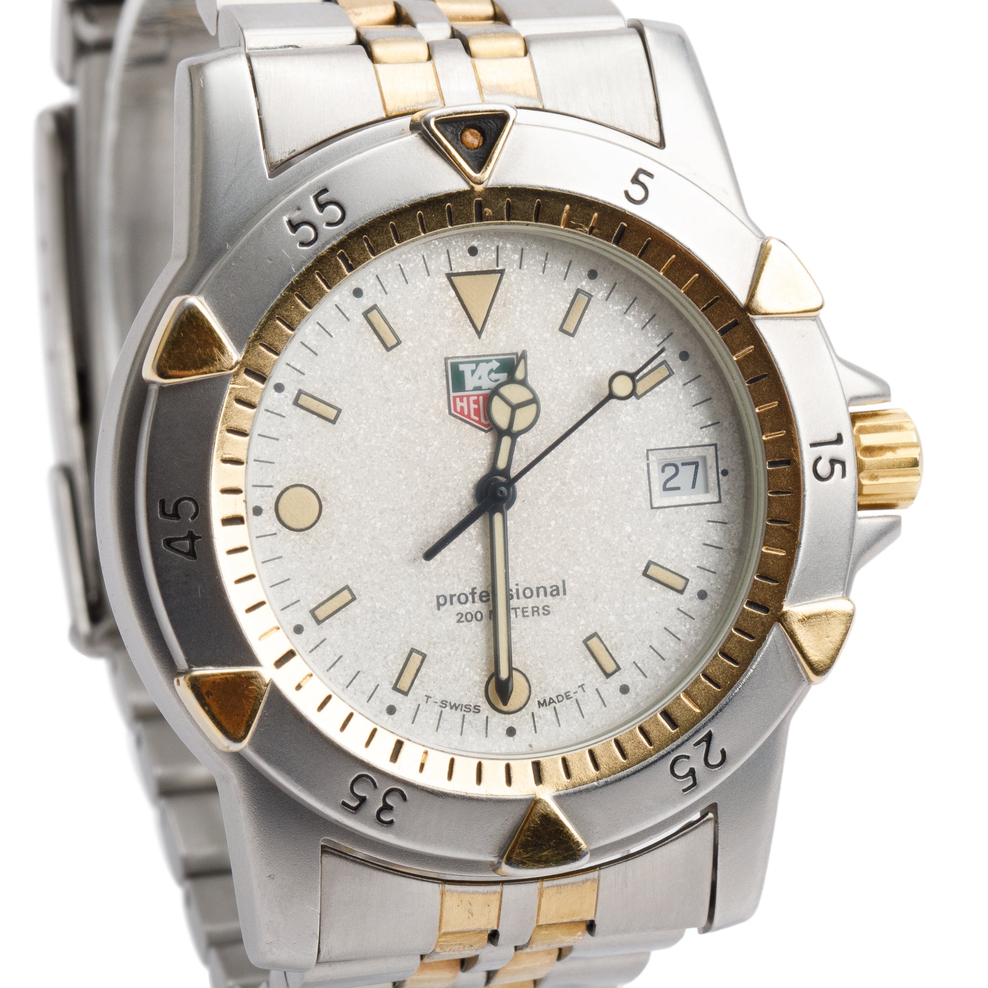Tag Heuer Vintage Two-Tone Stainless Steel 1500 Series Professional 40 MM Watch