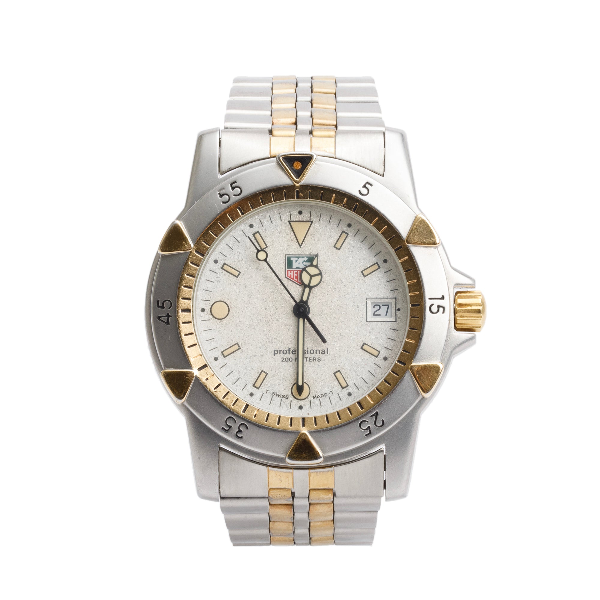 Tag Heuer Vintage Two-Tone Stainless Steel 1500 Series Professional 40 MM Watch