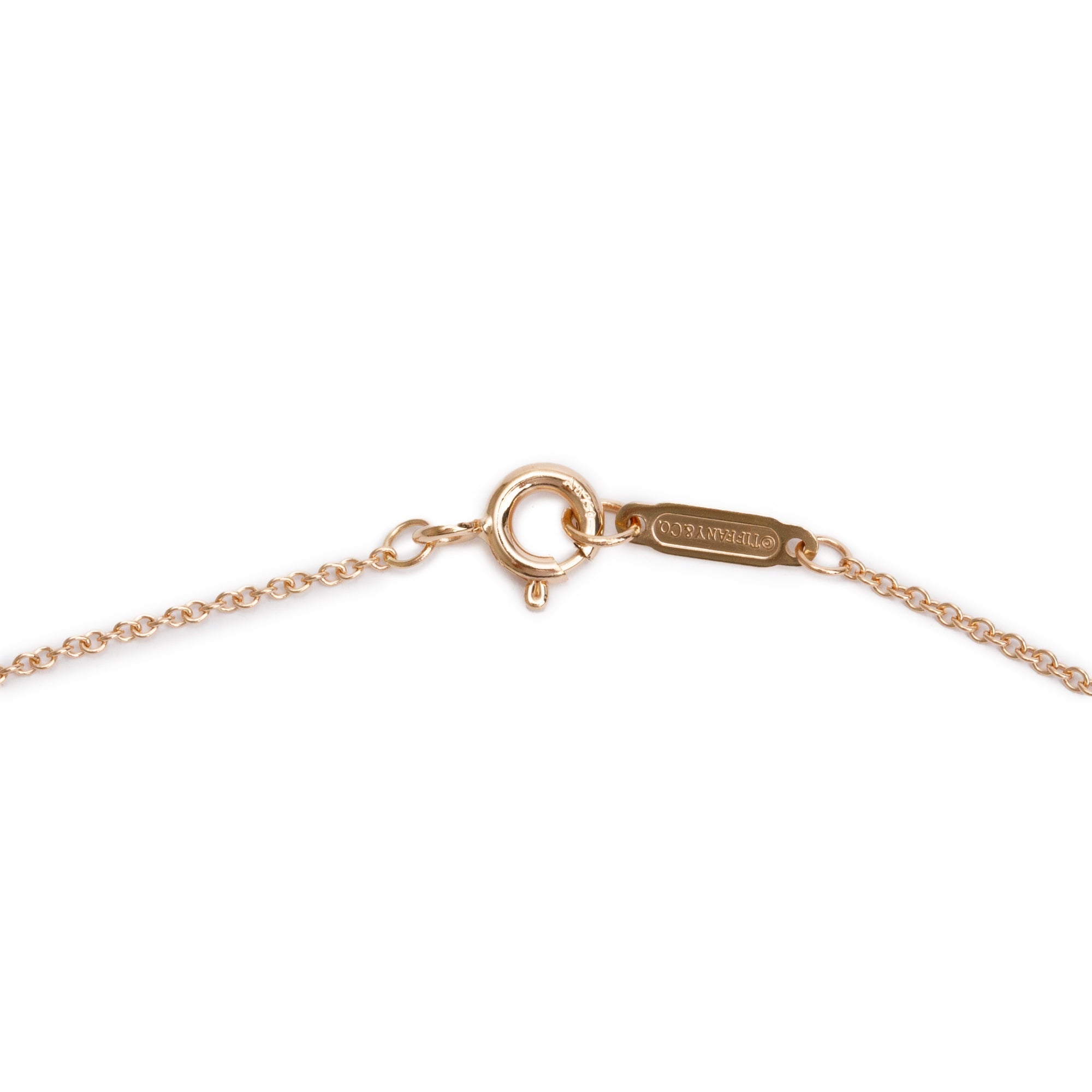 Tiffany & Co. 18k Rose Gold Diamond 1.5" Crown Key Pendant Necklace w/ Box